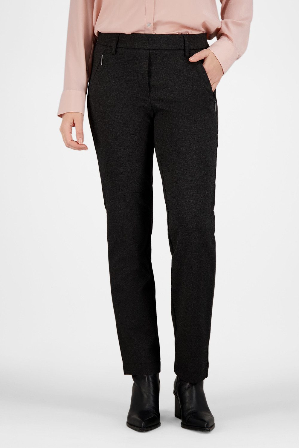 Atelier GARDEUR Slim-fit-Jeans ZENE57-601281-1098 Slim Fit Hose schwarz anthrazit Elastischer Viskosemix mit schrägen Reißverschlusstaschen