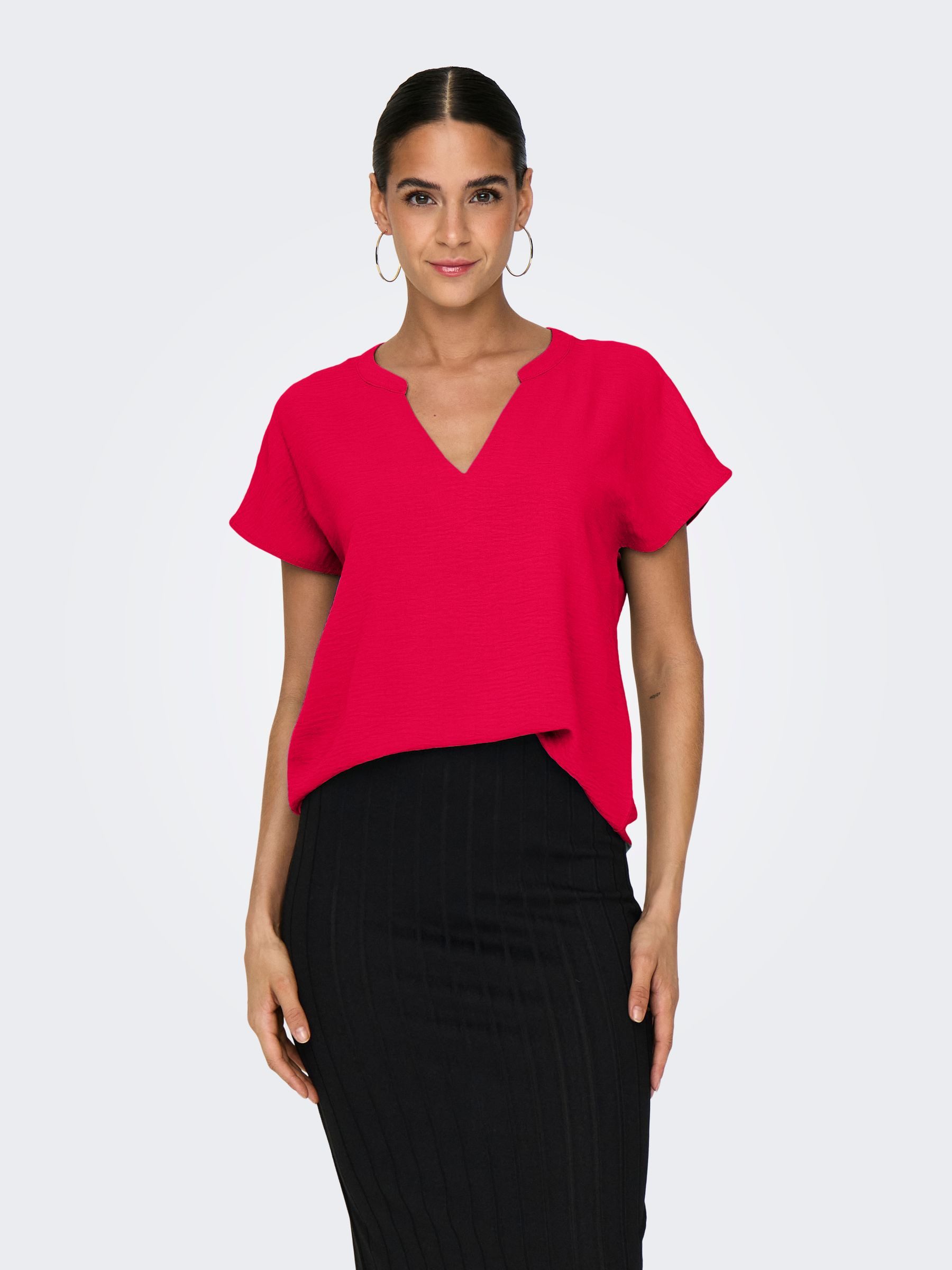 JACQUELINE de YONG Blusenshirt Einfarbige Kurzarm günstig online kaufen