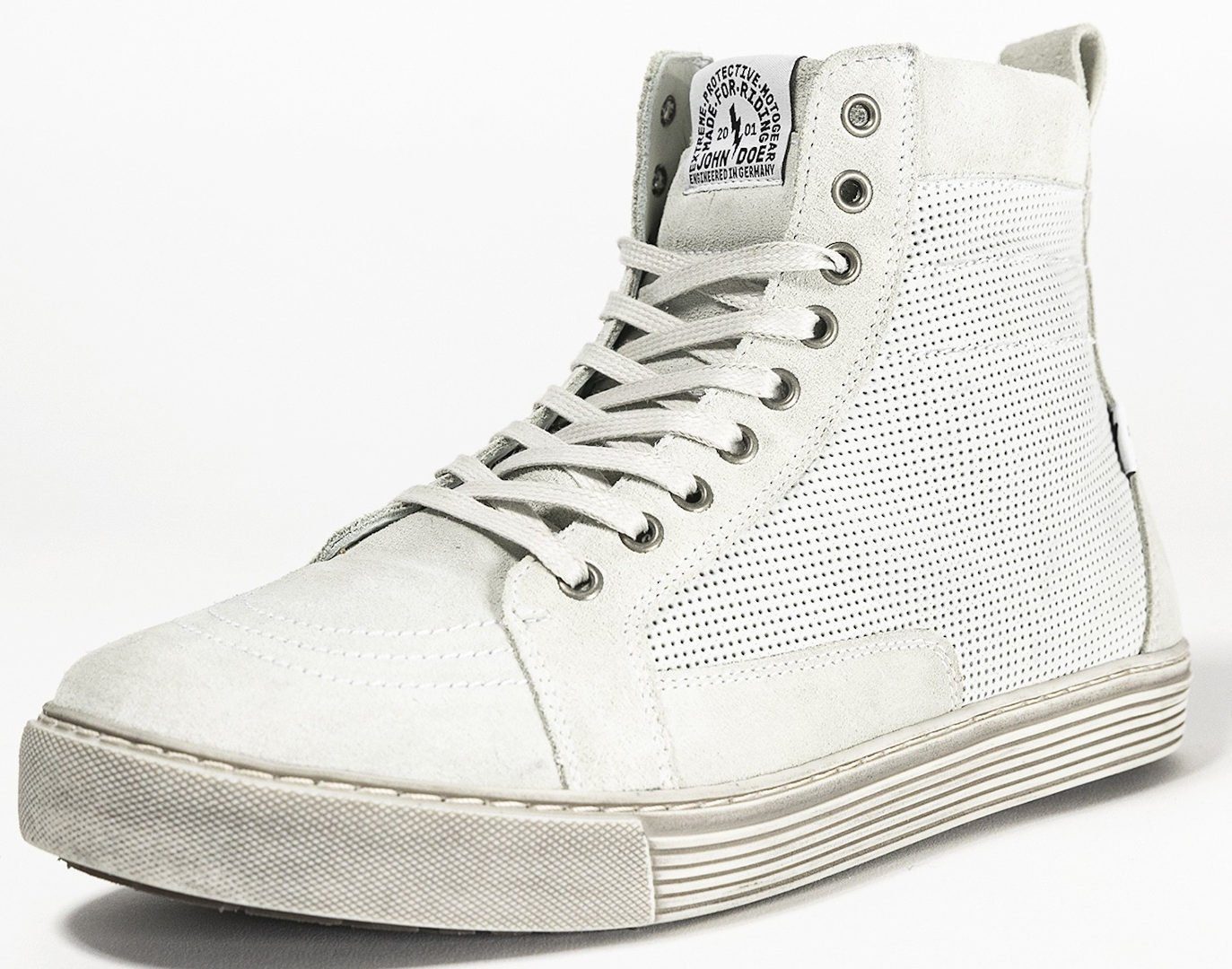 John Doe Neo White Motorrad Schuhe Motorradstiefel Atmungsaktiv wasserabweisend absorbierend