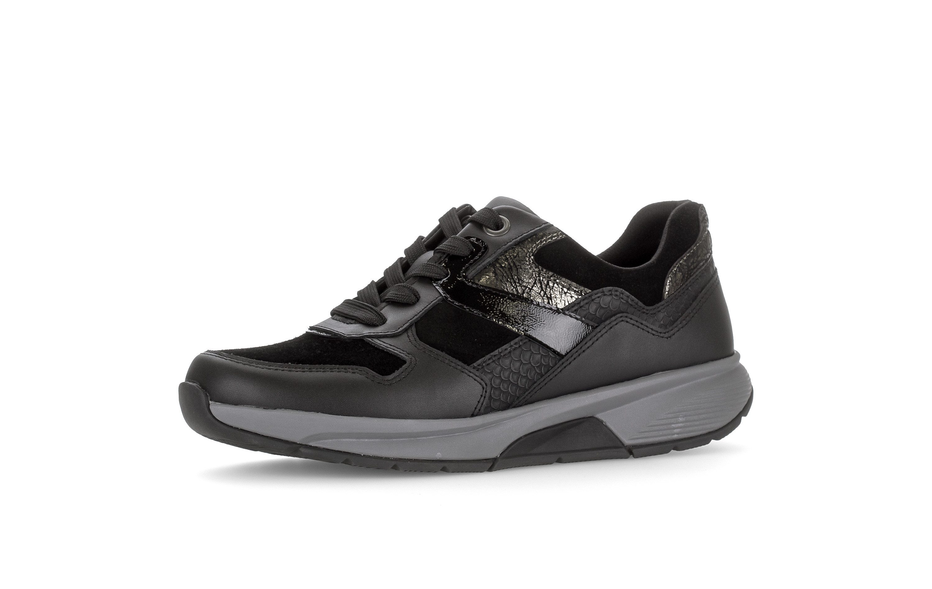 rollingsoft Keilsneaker Freizeitschuh, Halbschuh, Schnürer mit Kontrastbesätzen