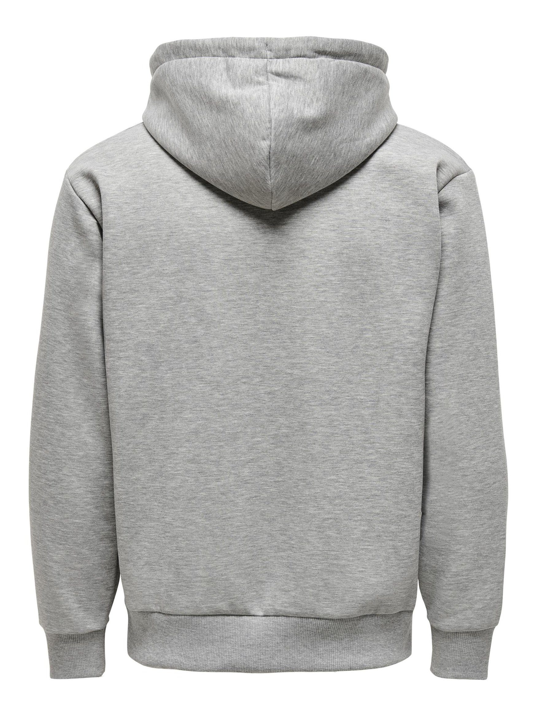 ONLY Hoodie Grau-2 in 5425 & Kapuzen SONS Pullover Basic Hoodie Weicher ONSCERES