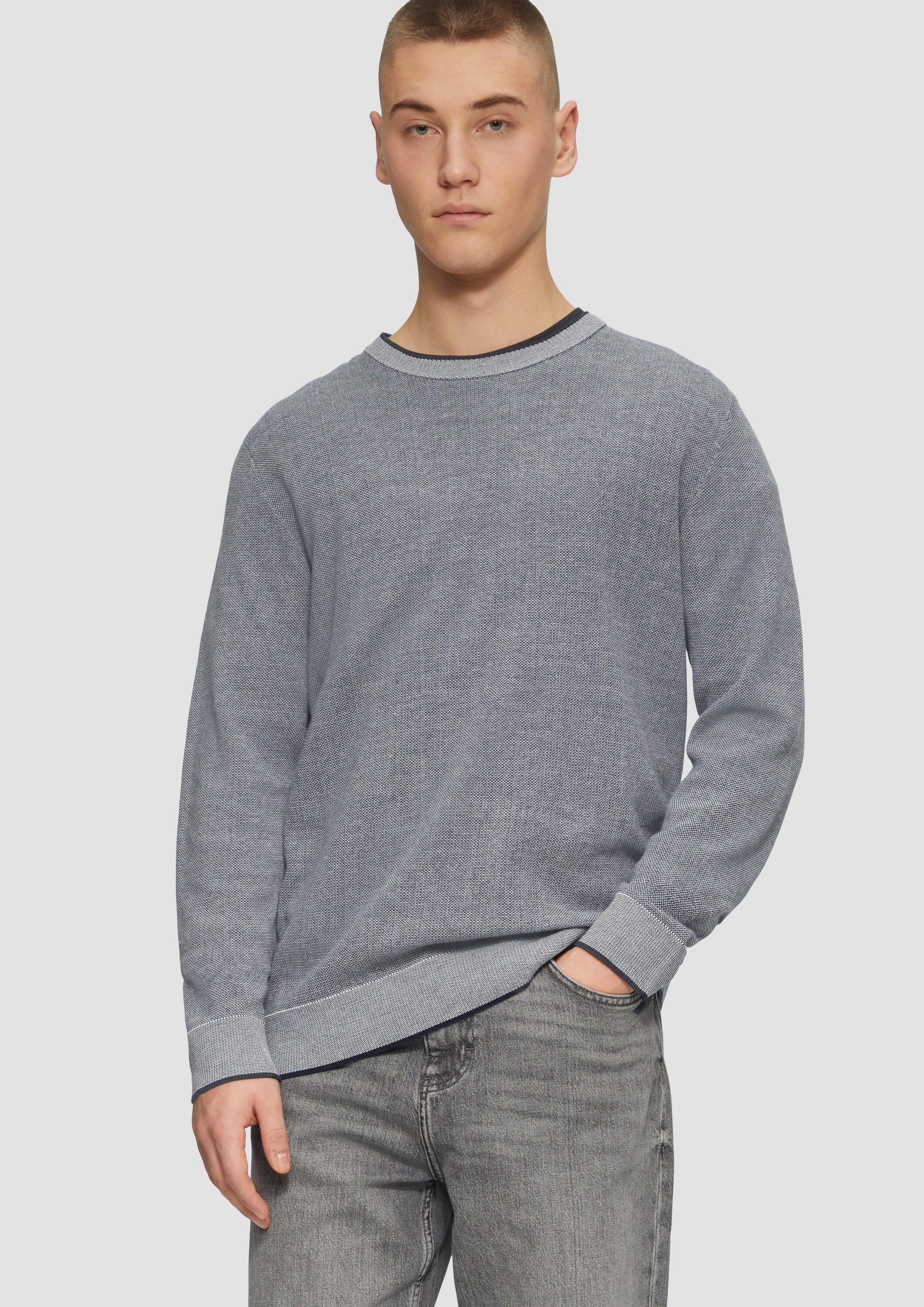 QS Longpullover Strickpullover Strickpullover in Melange-Optik günstig online kaufen