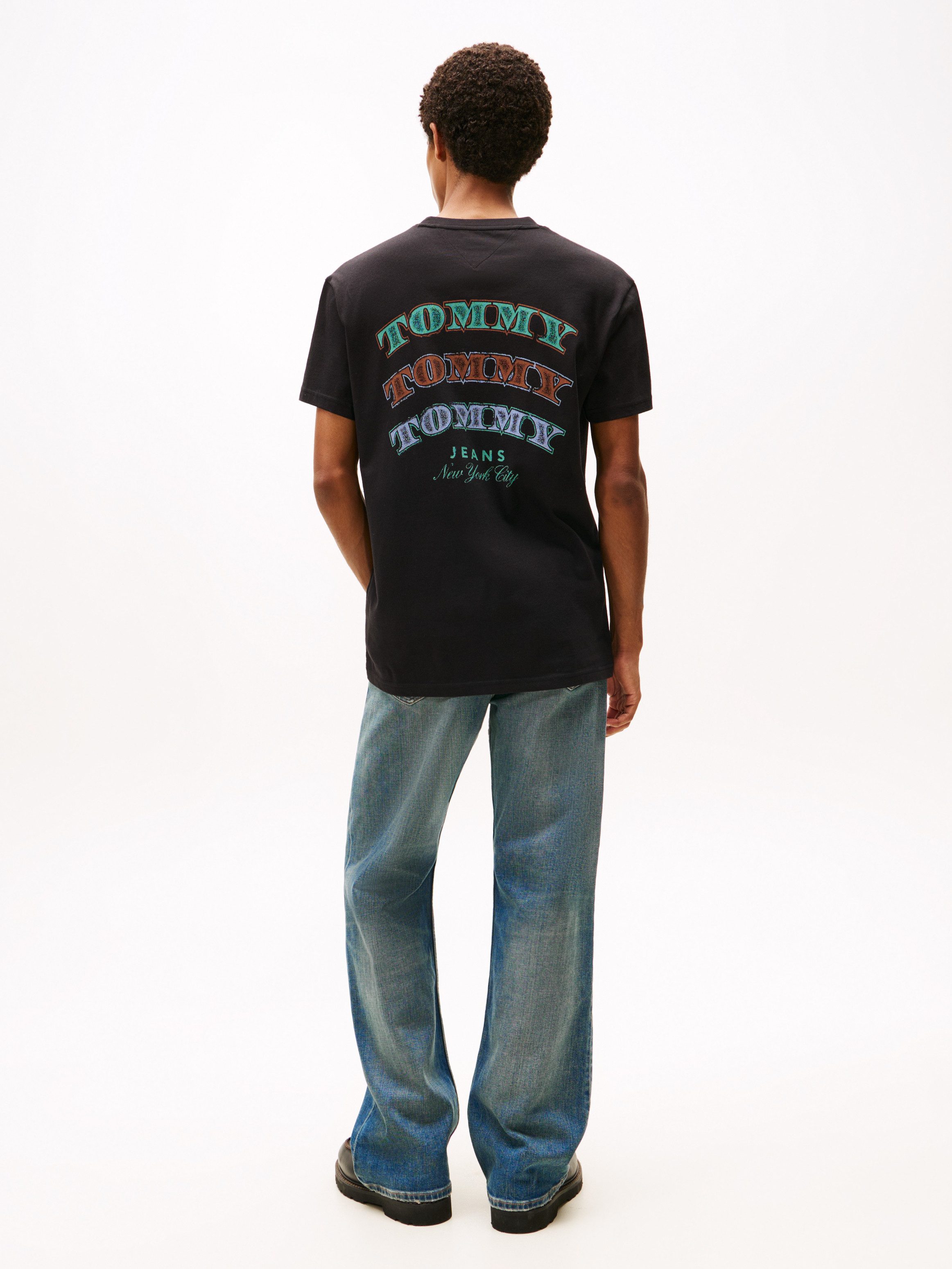 Tommy Jeans T-Shirt TJM REG DOLLAR STACK regular fit, Rundhals, mit Rückenprint
