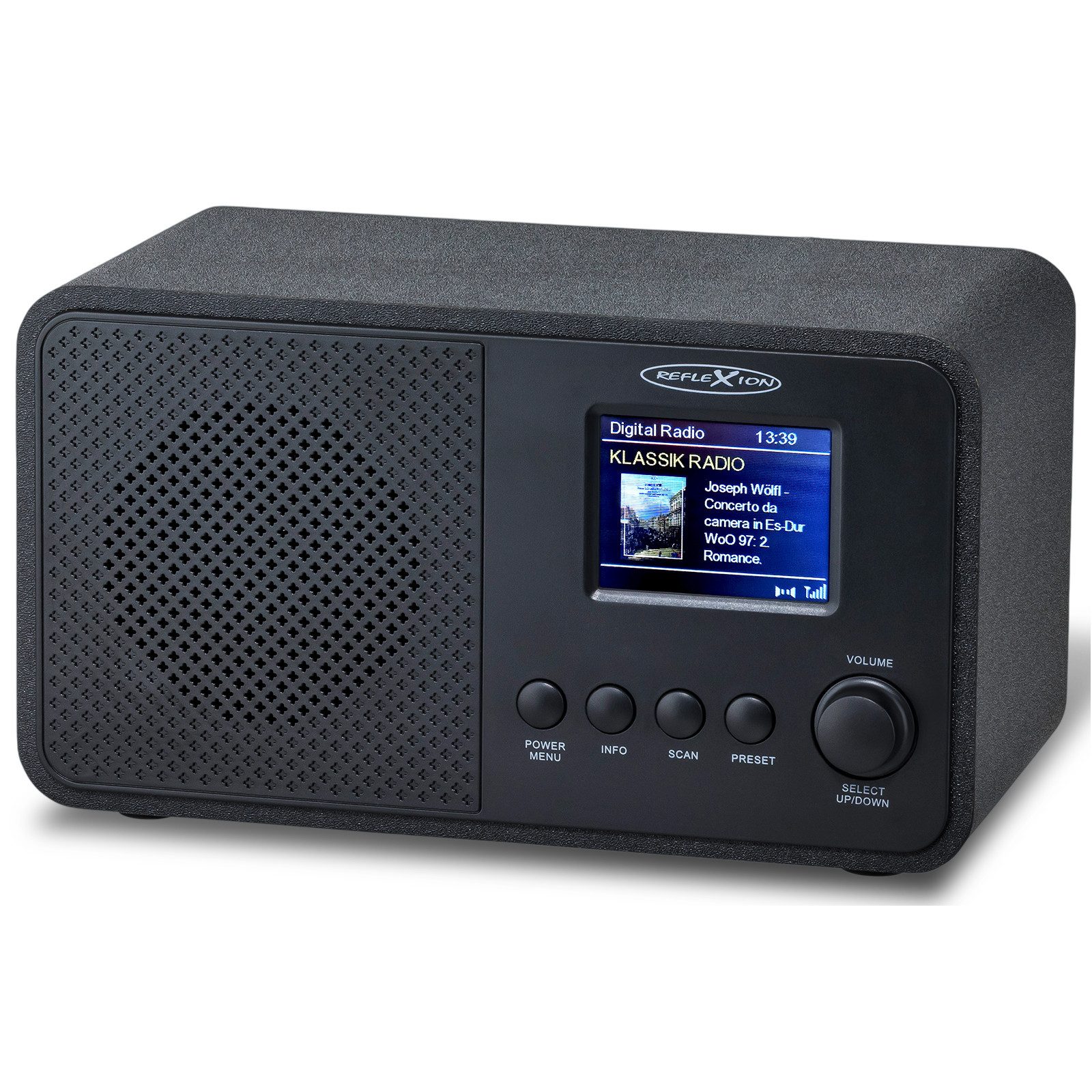 Reflexion HRA1881 Digitalradio (DAB) (Digitalradio (DAB), 40 W, Bluetooth, Wecker, 2,4" Farbdisplay & 40 Senderspeichern)