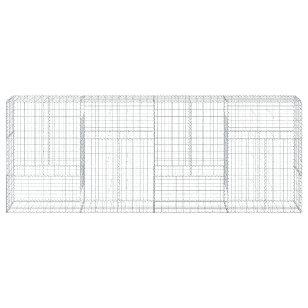 vidaXL Blumentopf Gabionen mit Deckel 400x50x150 cm Verzinktes Eisen (1 St)