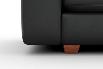 machalke® 2,5-Sitzer valentino, mit breiten Armlehnen, Füße Walnuss, Breite 191 cm