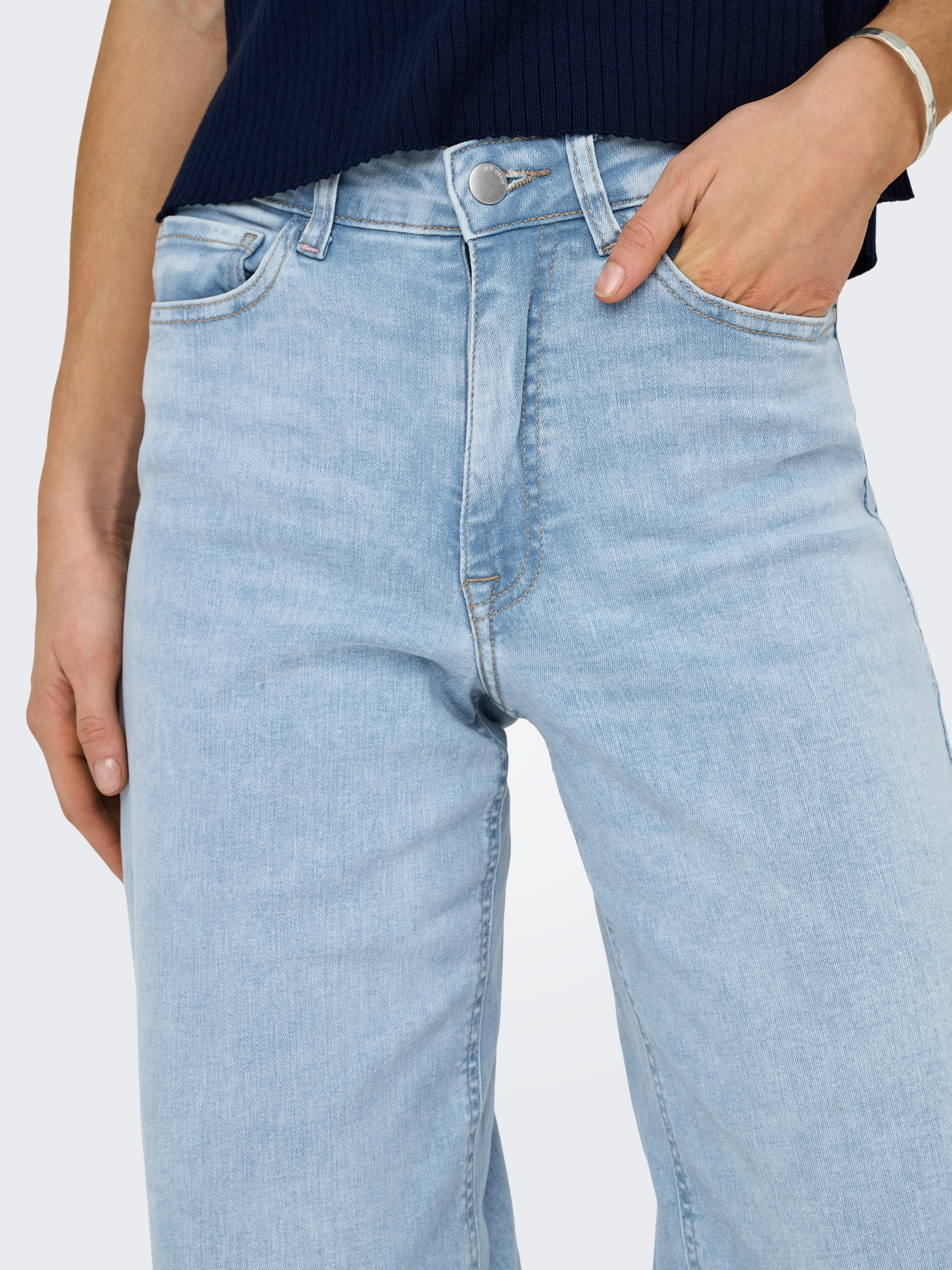 JDY High-waist-Jeans JDYFELINA-FINA HW WIDE JNS LBD DNM NOOS günstig online kaufen