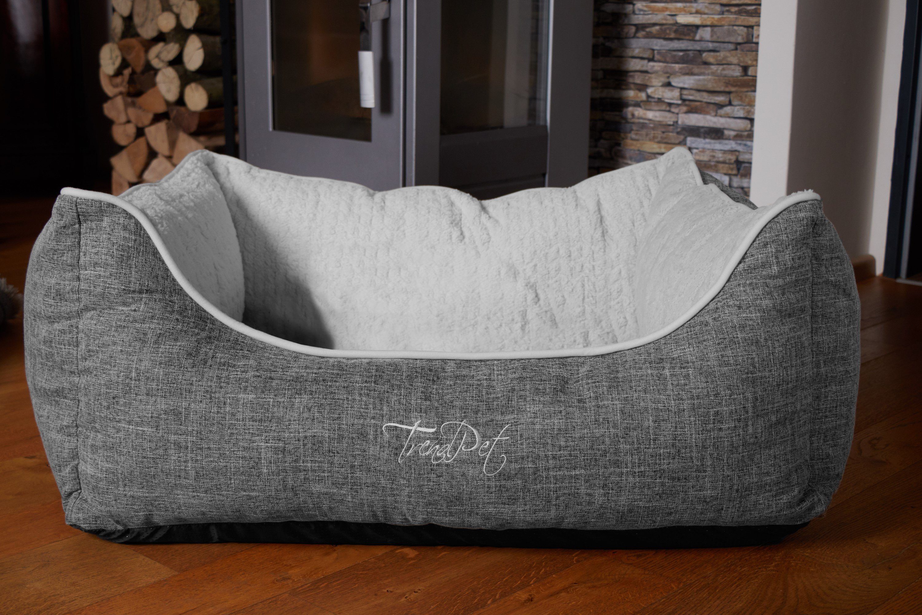 TrendPet Tierbett VitaBed Classic Grau - Orthopädisches Hundebett, 100% Polyester, in verschiedenen Größen erhältlich