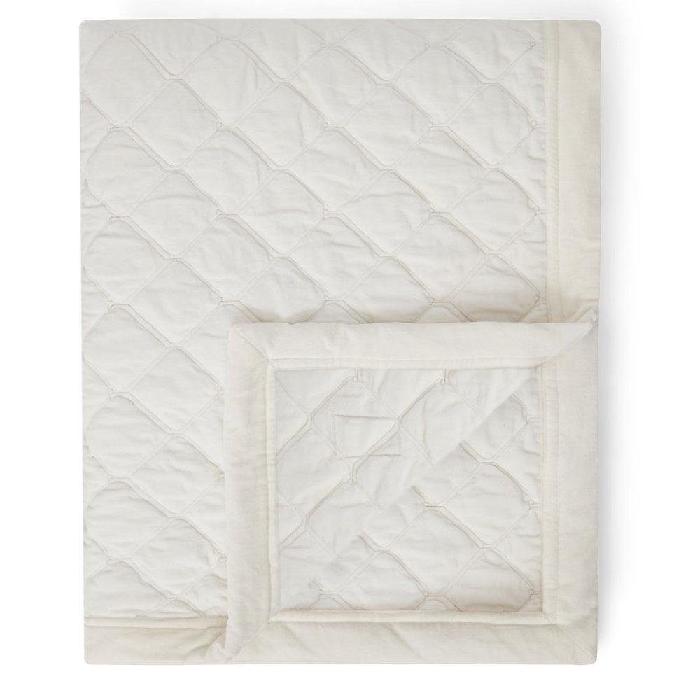 Lexington Organic Velvet White Cotton Tagesdecke Quilted LEXINGTON Wohndecke Snow (160x240,