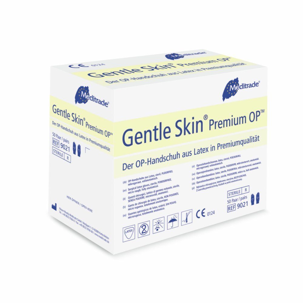 MediTrade Latexhandschuhe Gentle Skin® Premium OP™OP-Handschuh aus Latex, steril, puderfrei, Gr.