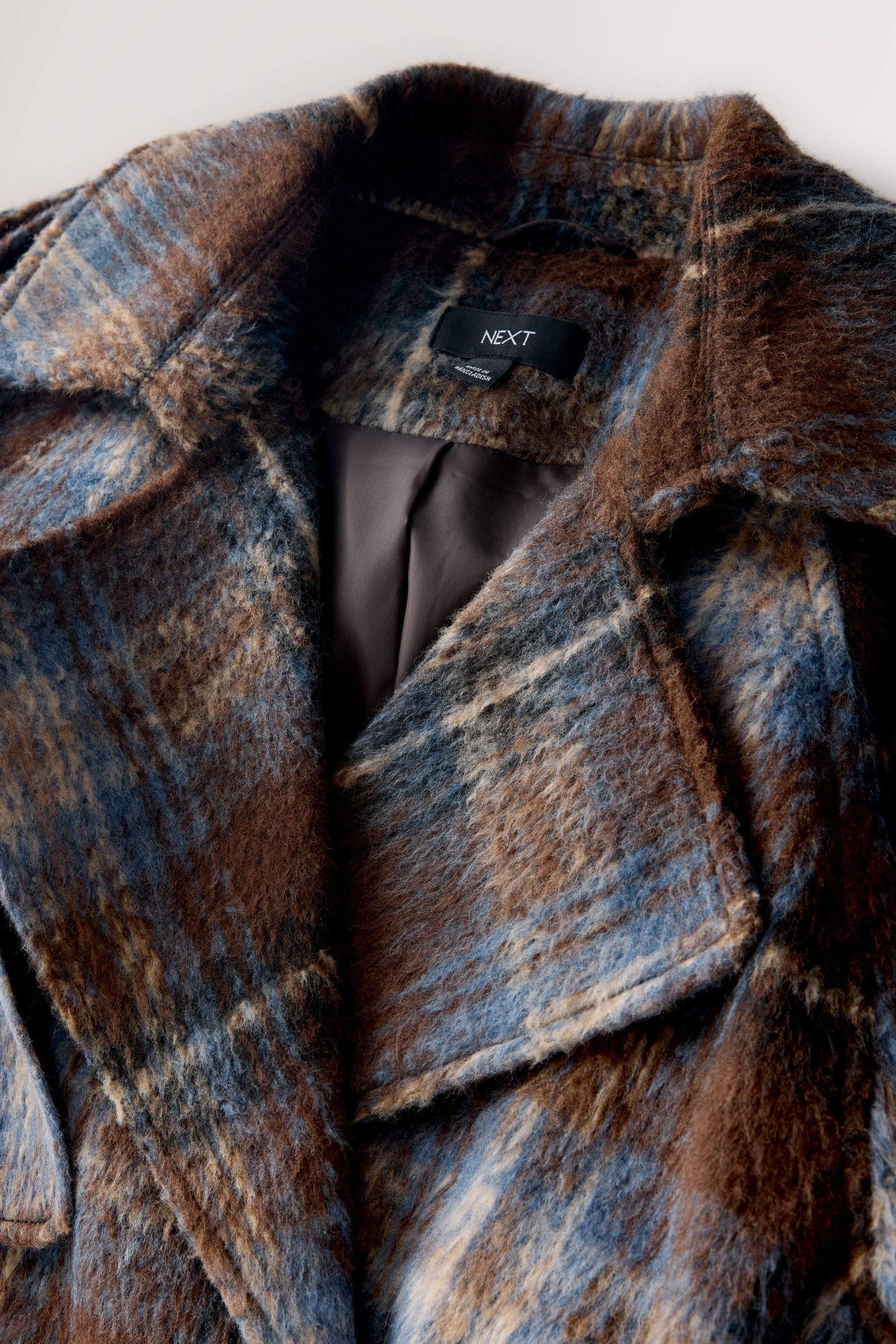 Next Wintermantel Karierter Trenchcoat (1-tlg)