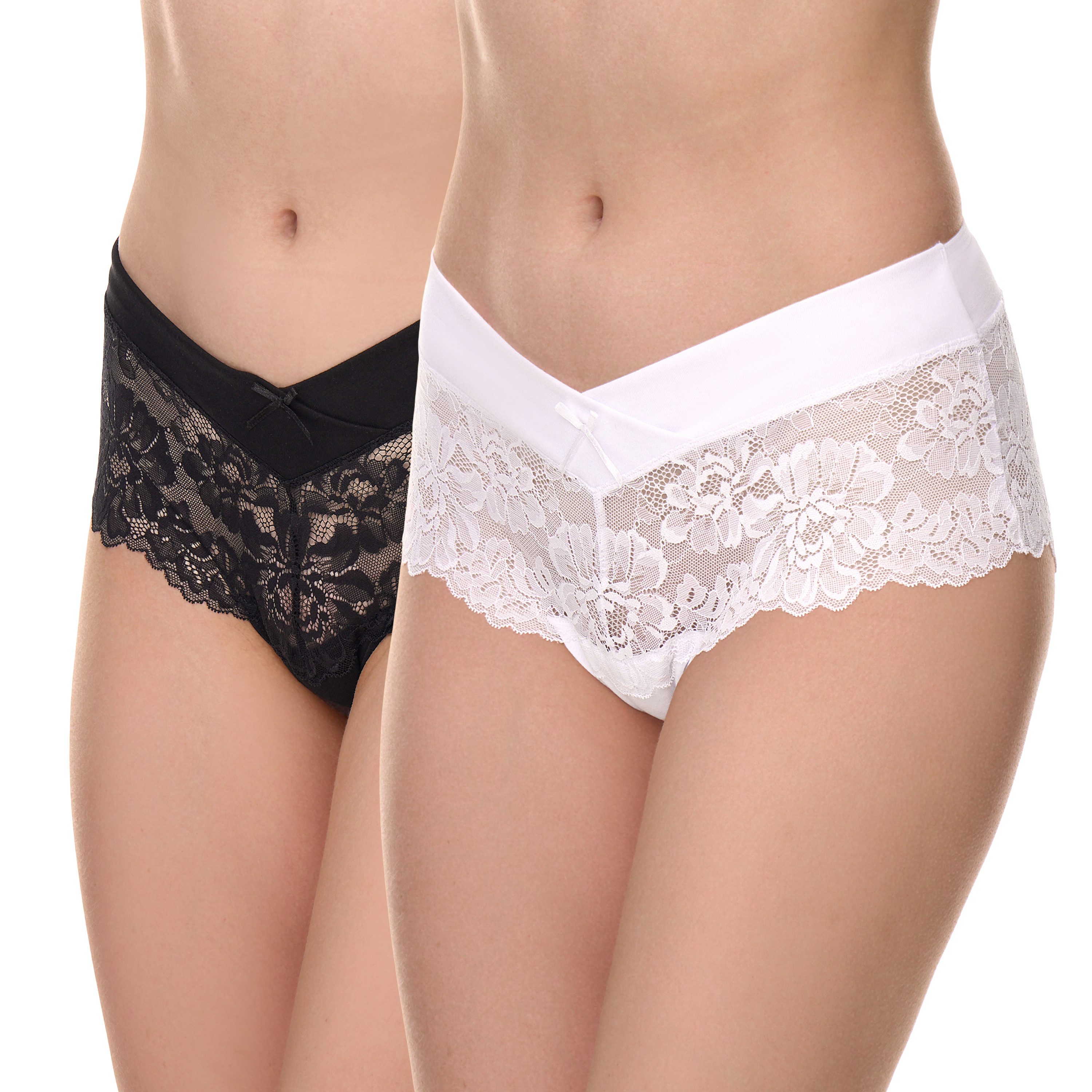 Merry Style Lange Unterhose Damen Unterhose Hipster Hot Pants mit Spitzenbe günstig online kaufen