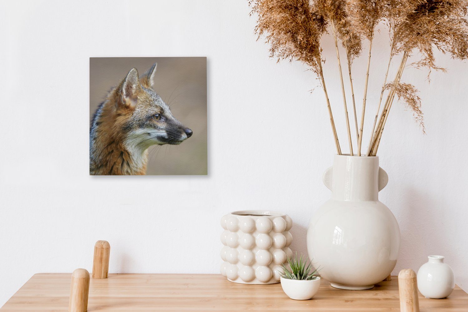 Bilder St), OneMillionCanvasses® (1 Leinwand Leinwandbild Makro Fuchs Schlafzimmer bunt Wohnzimmer - Braun, für -