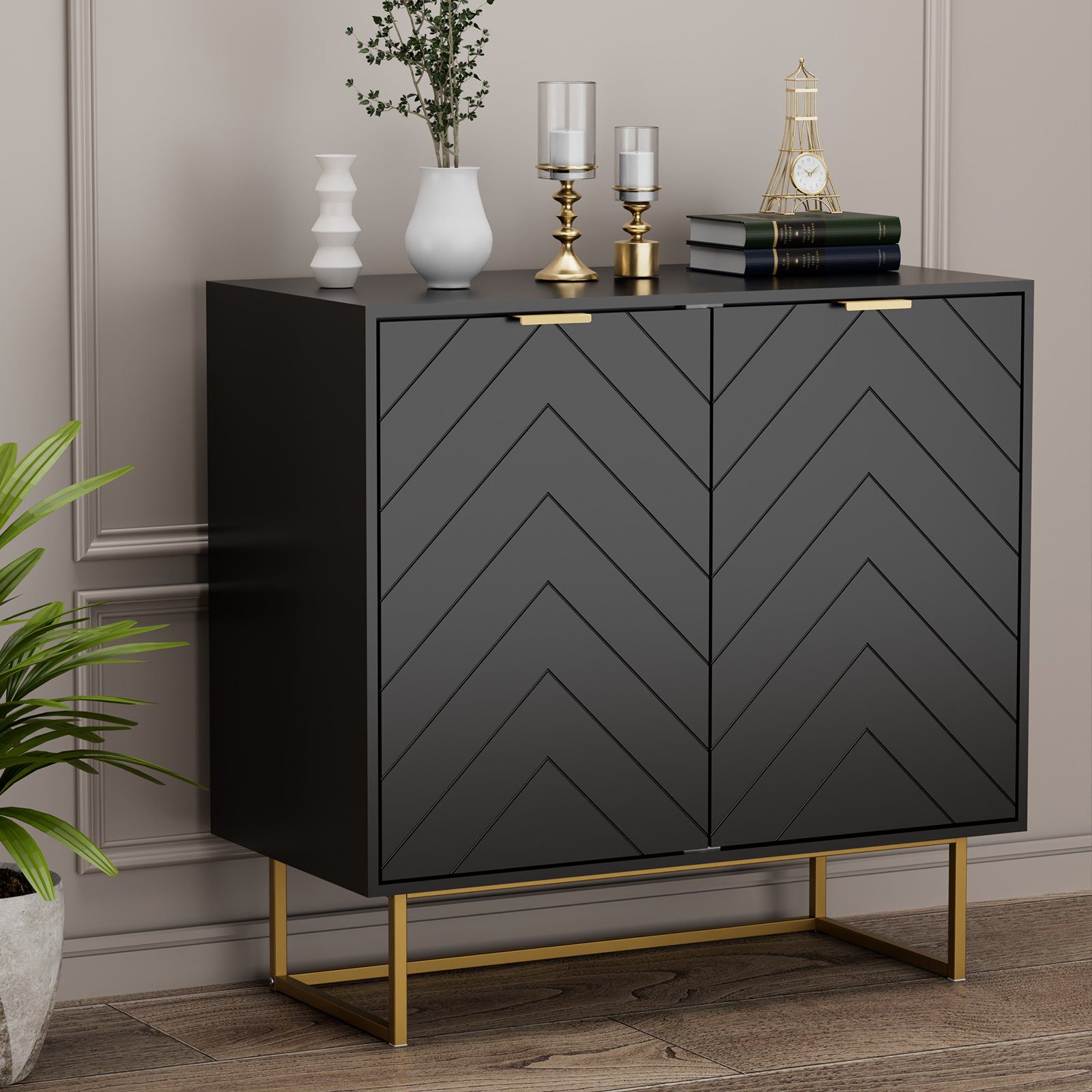 UEV Sideboard Kommode mit Türen Küchenschrank günstig online kaufen