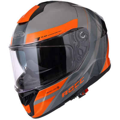ROCC Motorradhelm Rocc 862 Integralhelm grau / orange