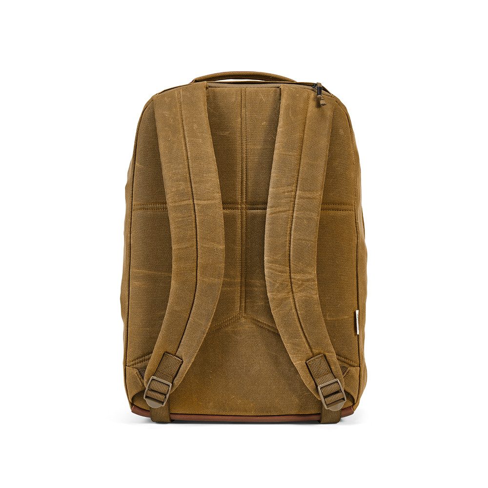 CABBEL Rucksack Rucksack 27L Laptop 17 Zoll recycelte Baumwolle nachhaltig 56% leicht (Rucksack, 1-tlg., Einzelartikel), Kamel, Recycelte Baumwolle, 56% Recyclinganteil, 31x44x20 cm, 1,26