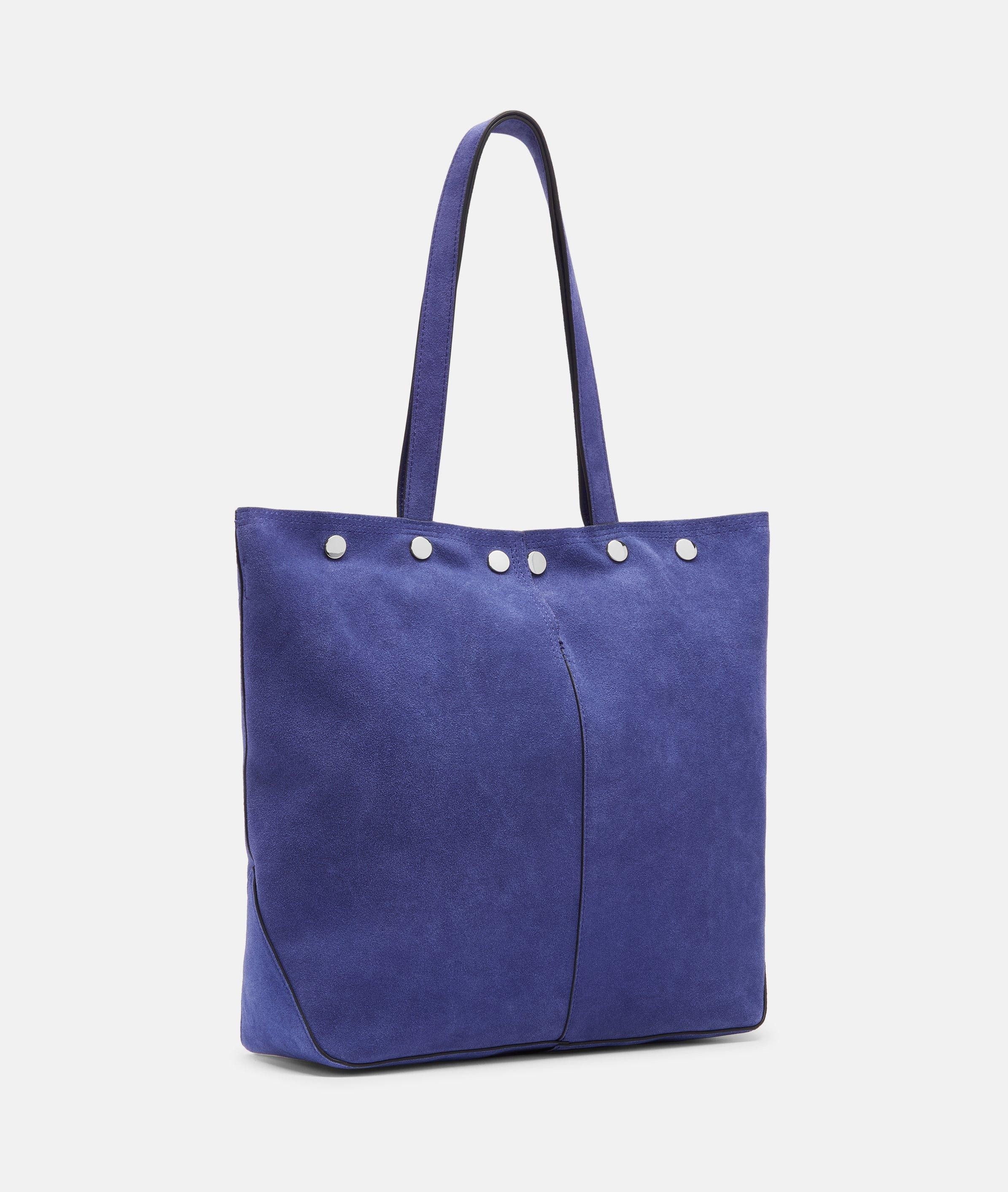 Liebeskind Berlin Schultertasche Rive Tote L, Große Schultertasche aus weichem Veloursleder
