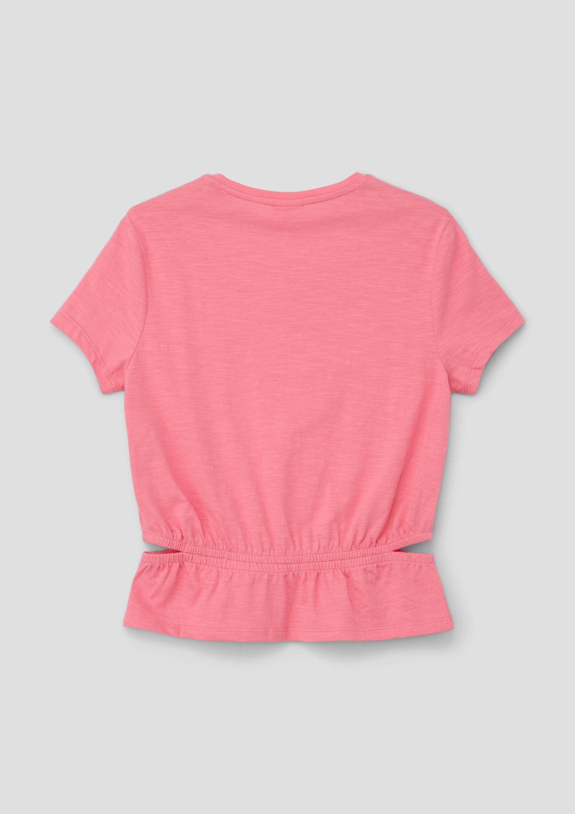 s.Oliver Kurzarmshirt T-Shirt T-Shirt mit Flammgarn-Struktur