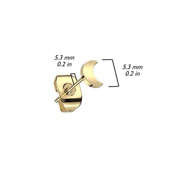 BUNGSA Ohrring-Set Ohrstecker Mond verschiedene Farben aus Titan für Damen (1 Paar (2 Stück), 2-tlg), Ohrschmuck Ohrringe