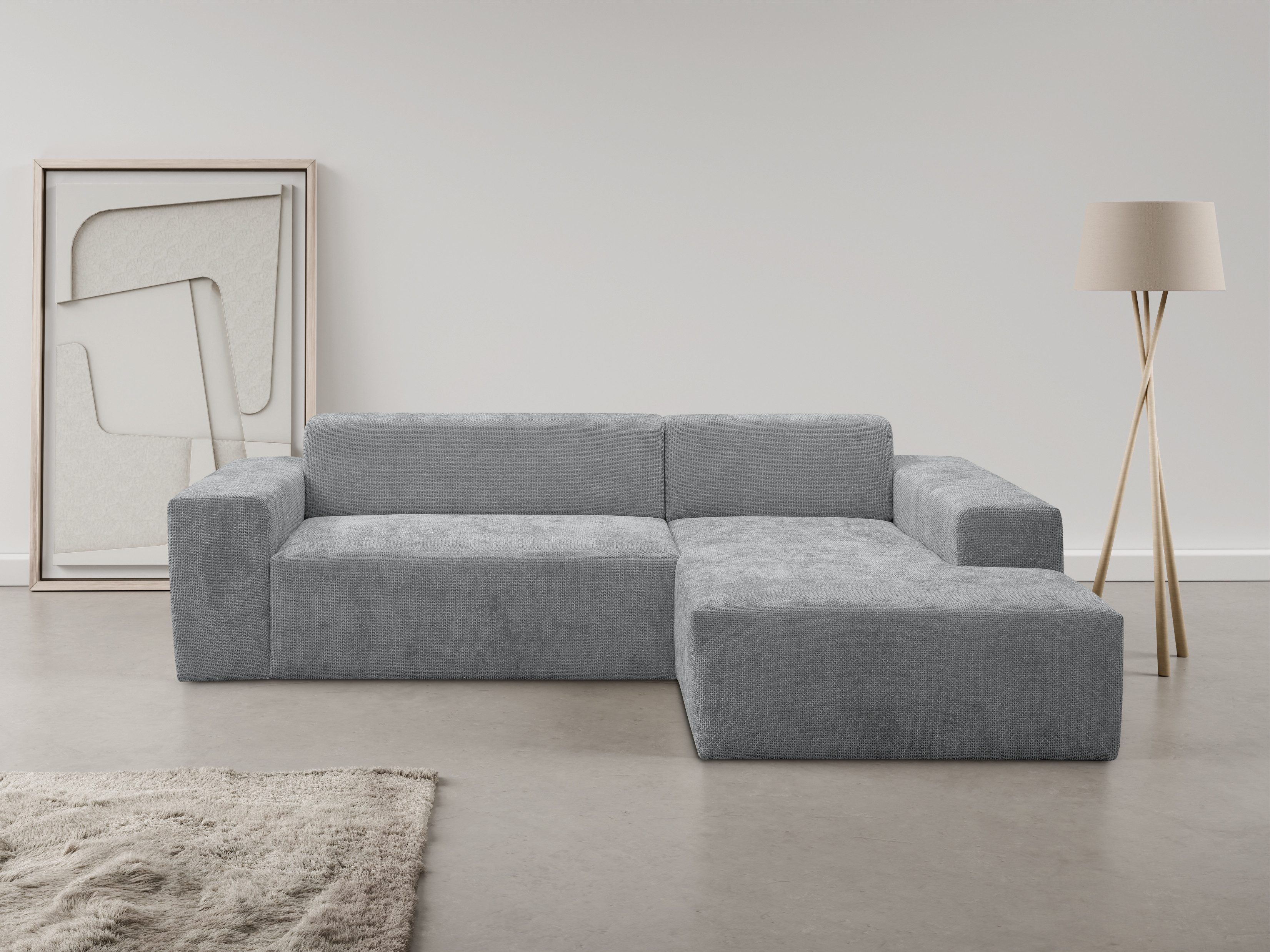 WERK2 Ecksofa "Zeus-L modern & zeitlos, Breite 253 cm, bequemes Sofa" Curvy günstig online kaufen