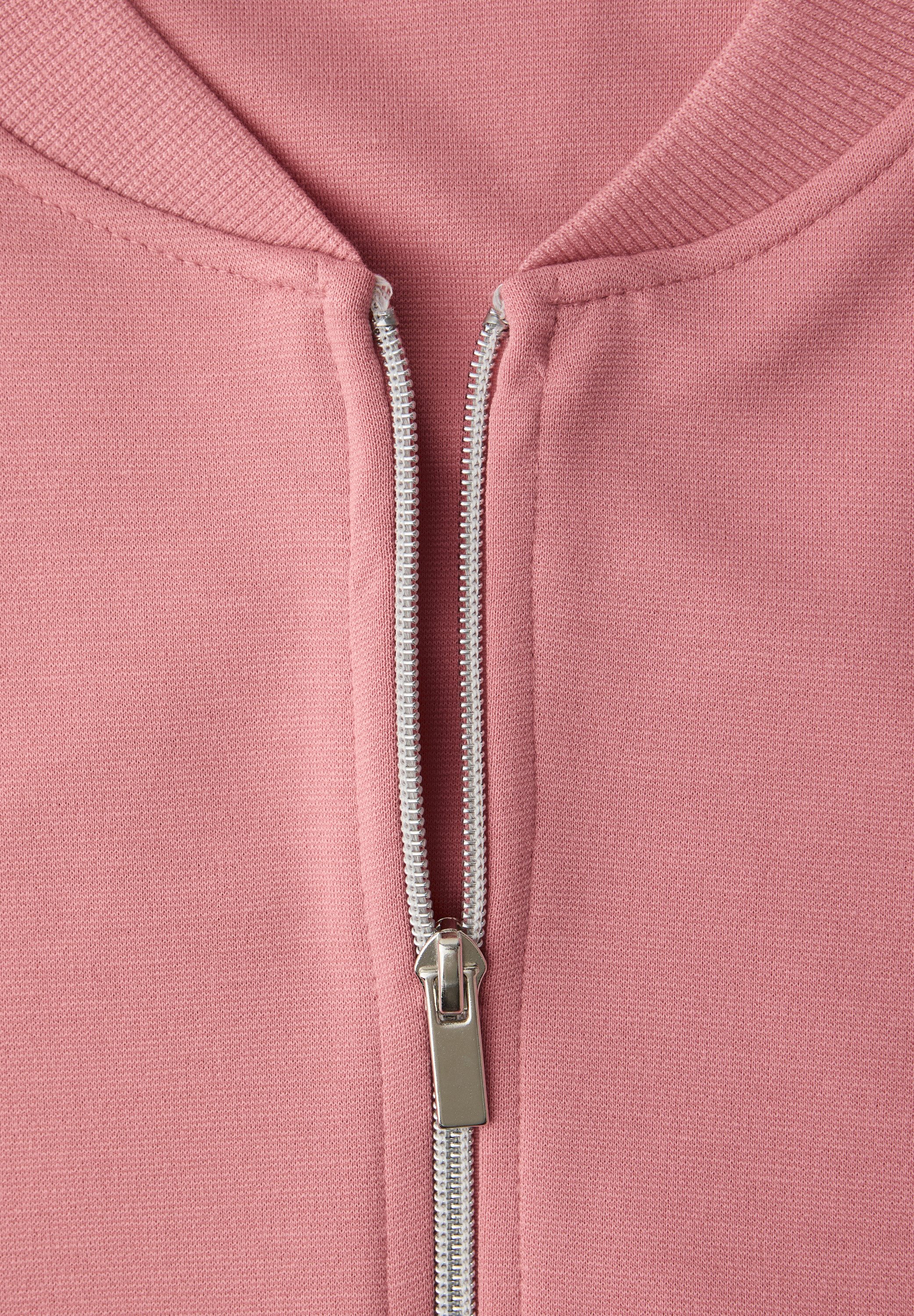 STREET ONE Sweatjacke in Blouson-Optik und mit Glitzer