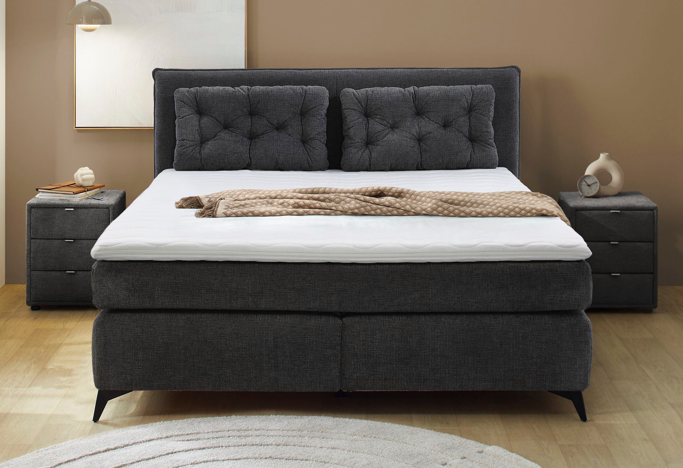 Jockenhöfer Gruppe Boxspringbett "Chalet, inklusive Kissen" Wende-Bonell-Fe günstig online kaufen