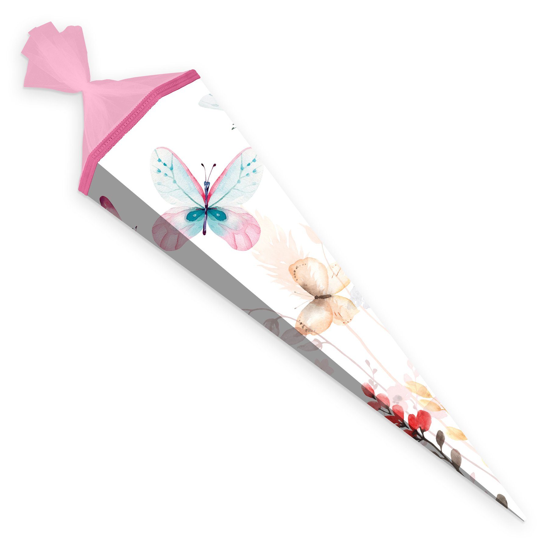 itenga Schultüte itenga Schultüte Schmetterling 85cm mit Tüllverschluss