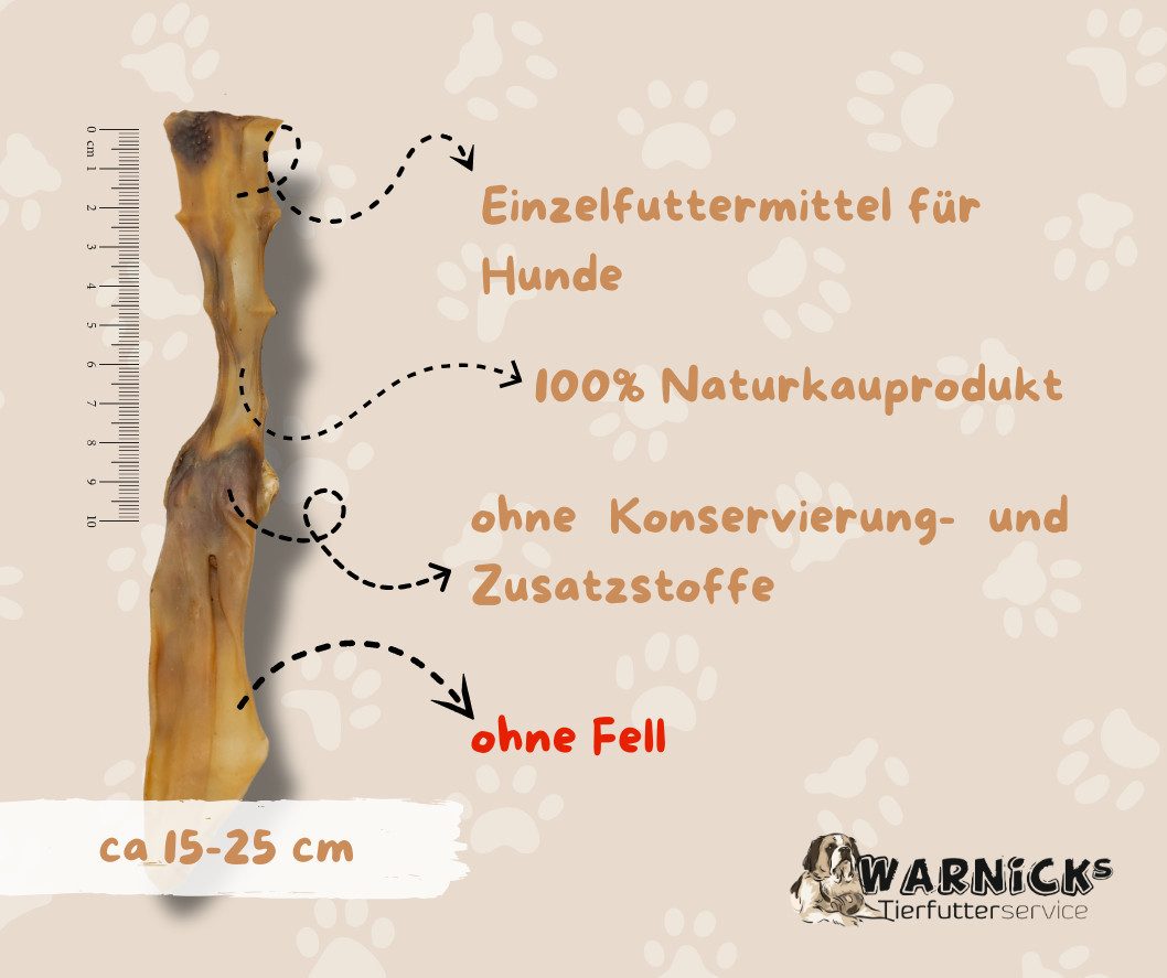 Warnick´s Tierfutterservice Kaninchenohren / Hasenohren ohne Fell - naturbelassener Hundesnack, Snack für: Hunde