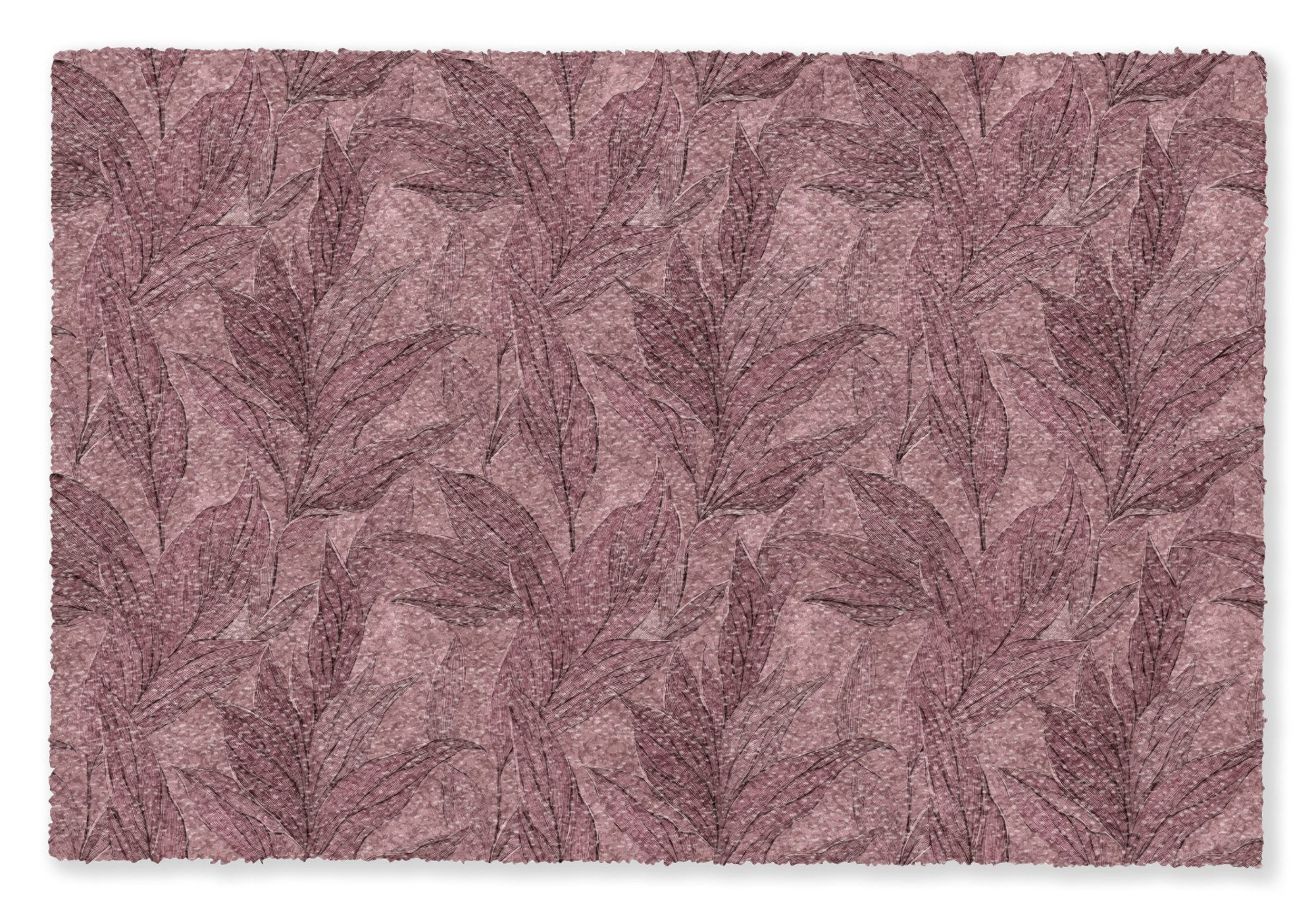 MuchoWow Fußmatte Blätter - Muster - Lila, Rechteckig, innen Schmutzfangmatte, Tür, Schmutzfänger Flur, Teppich 60x40 cm