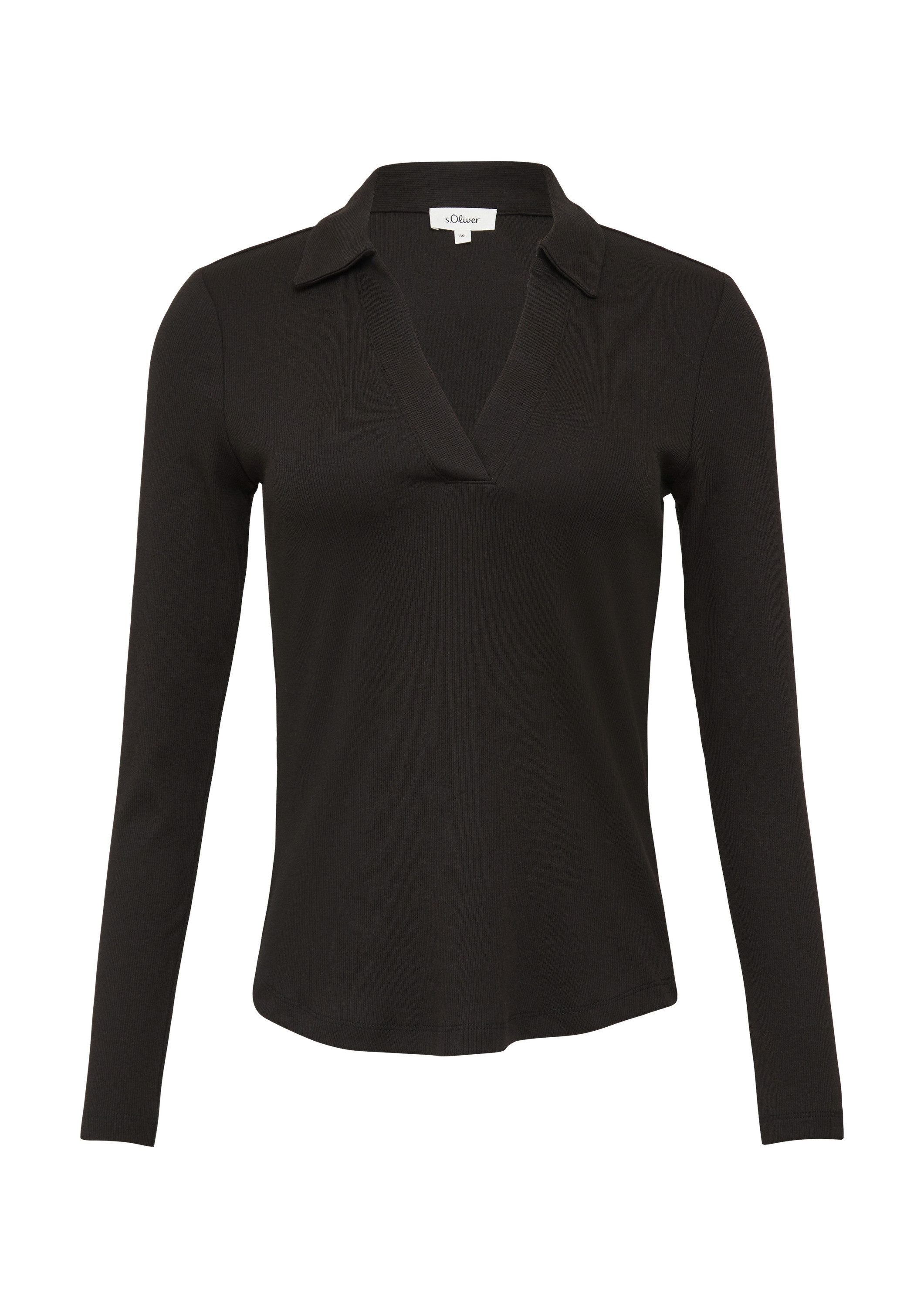 s.Oliver Langarmshirt T-Shirt Geripptes Langarmshirt mit günstig online kaufen