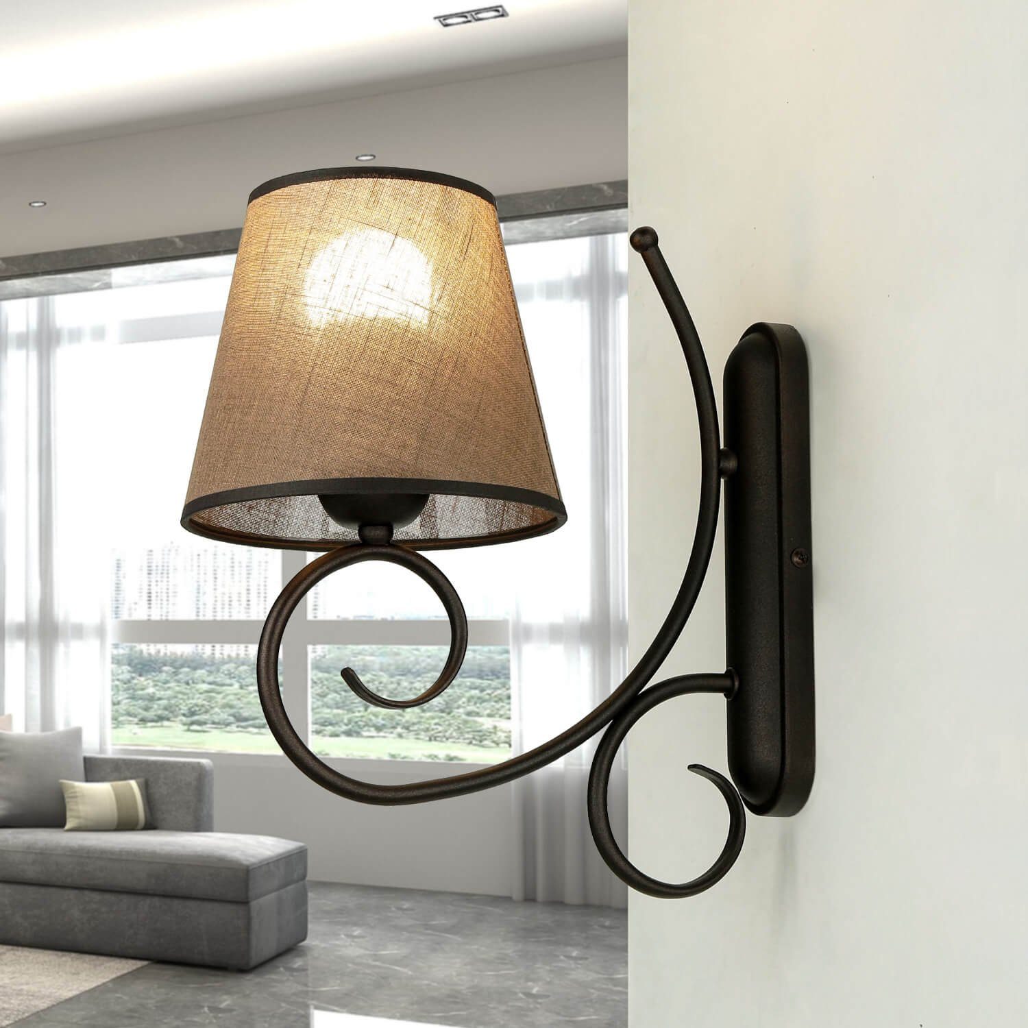 Licht-Erlebnisse Wandleuchte PURAHT, ohne Leuchtmittel, Wandleuchte günstig online kaufen