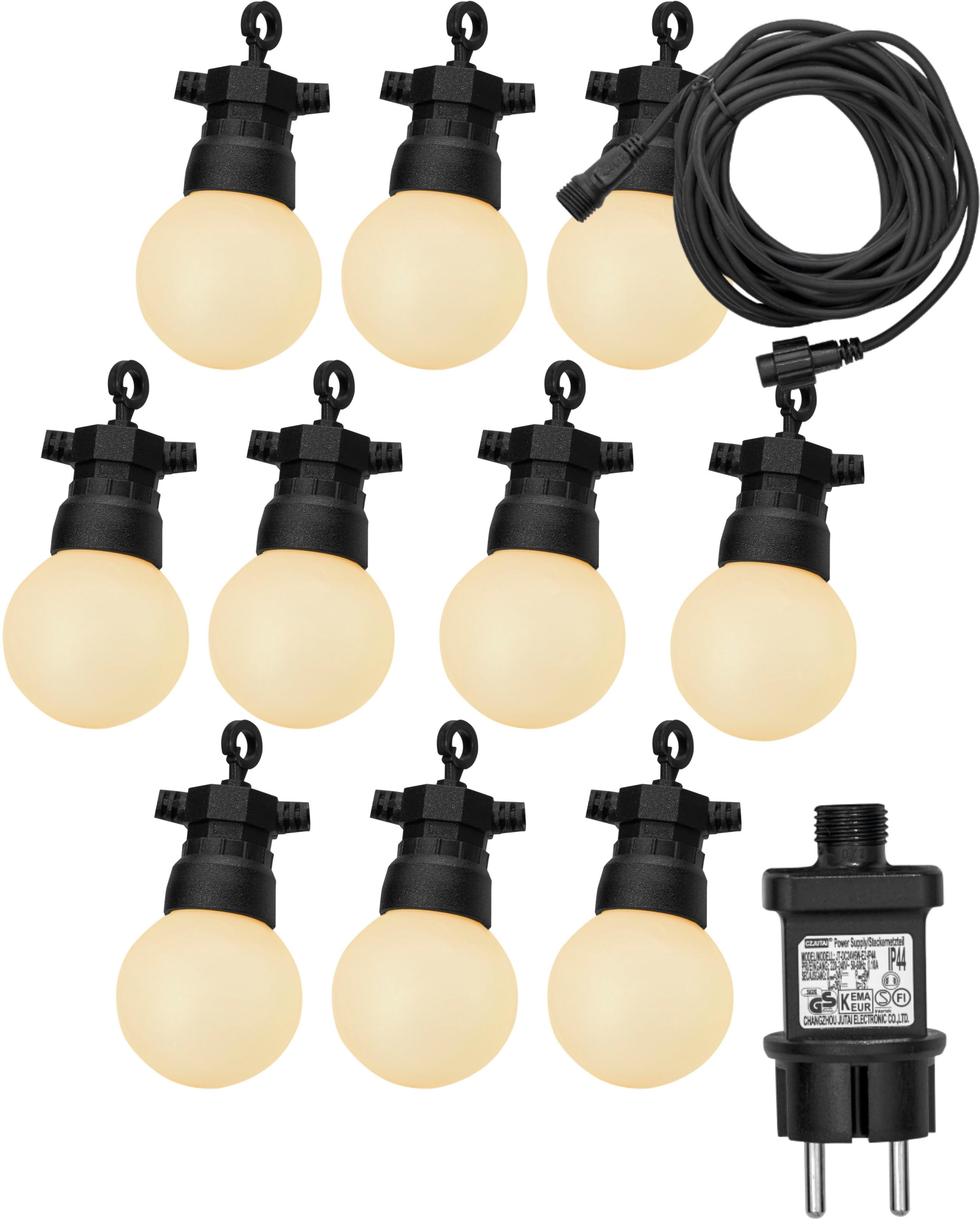 Luxform Lichterkette 24V-Lichterkette Honolulu - mit warmweißen LED, Überall aufhängbar, drinnen und draußen