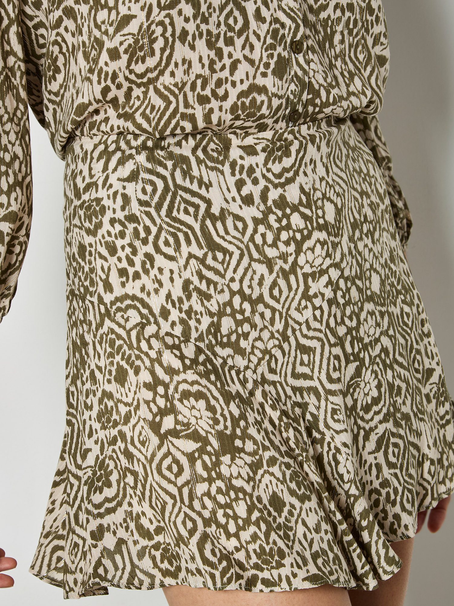 Apricot Minirock Ikat-Minirock Druck