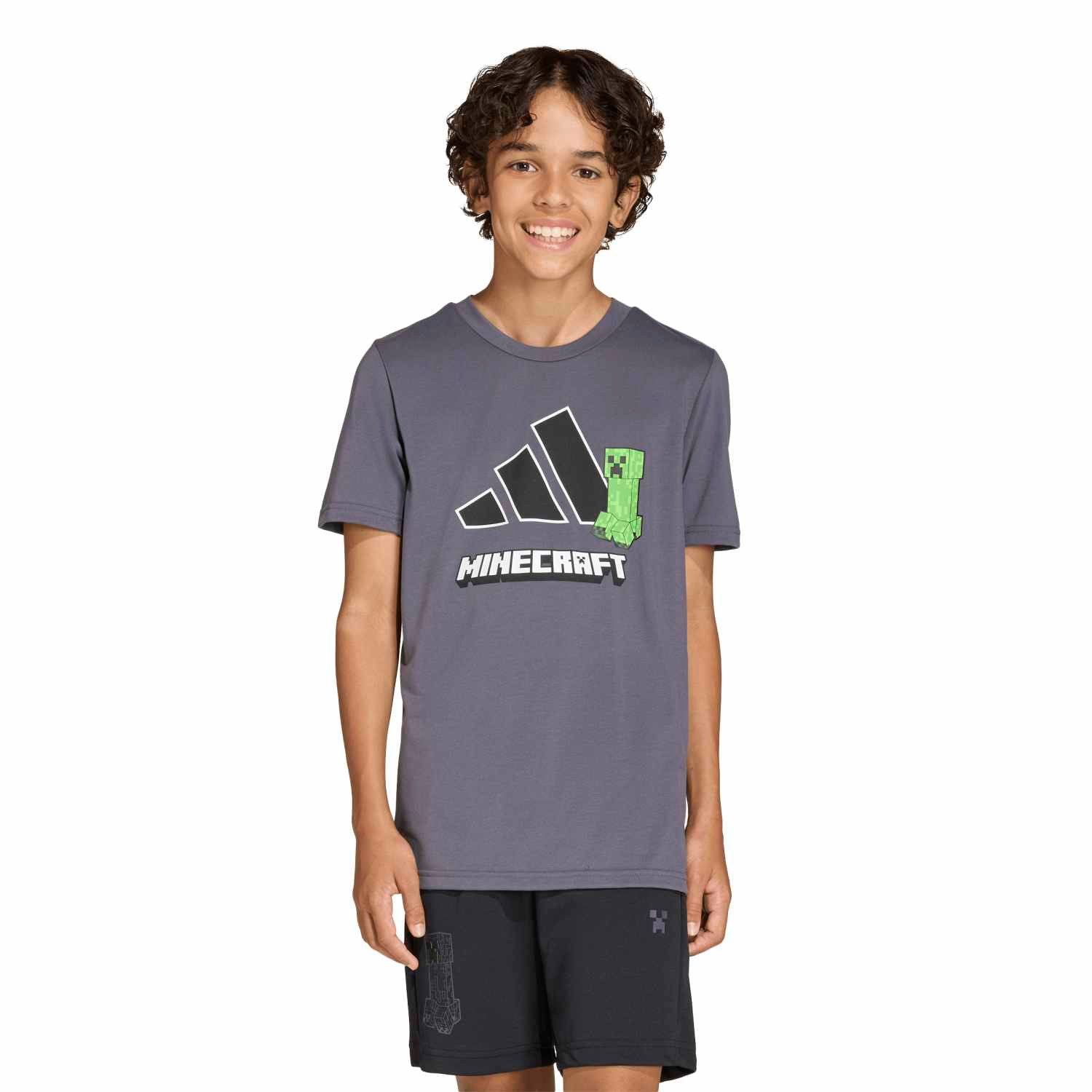 adidas Performance T-Shirt Minecraft grau Jungen