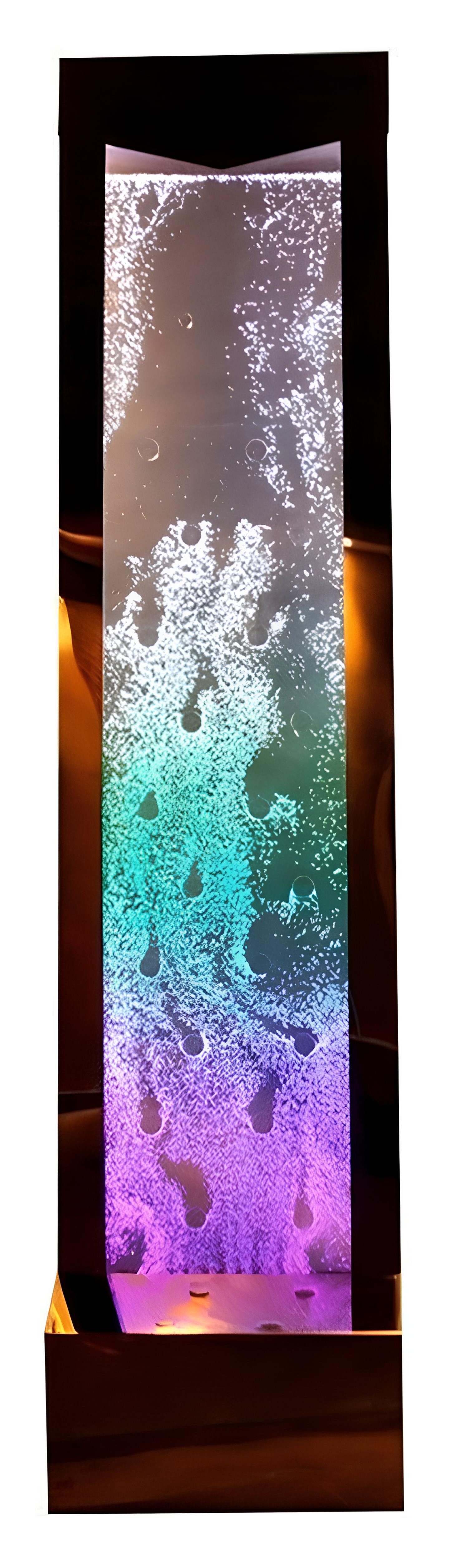 Xlmoebel Zimmerbrunnen Wassersäulen-Regal mit LED-Beleuchtung 60x240, (Water Wall), Hergestellt in Europa