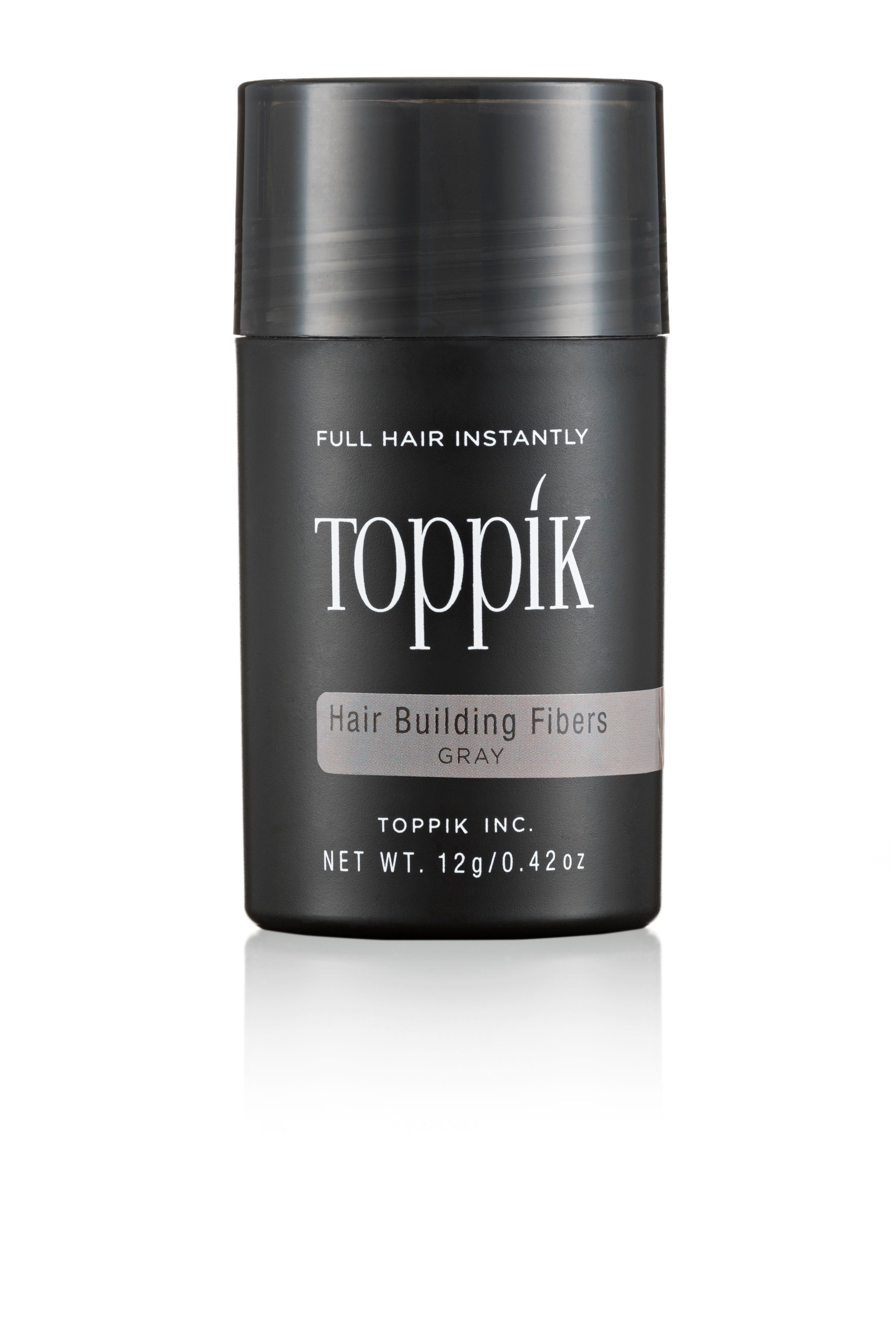 TOPPIK Haarstyling-Set TOPPIK 12 g. Haarverdichter - Streuhaar Haarverdichtung mit Schütthaar, Haarfasern, Puder, Hair Fibers