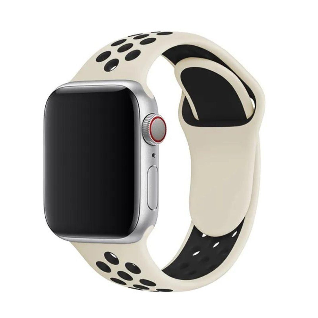 SmartUP Smartwatch-Armband Sport Silikon Armband für Apple Watch 1/2/3/4/5/6/7/8/9 SE Ultra, Sportband 38/40/41mm 42/44/45/49mm, Silikon Ersatz Armband
