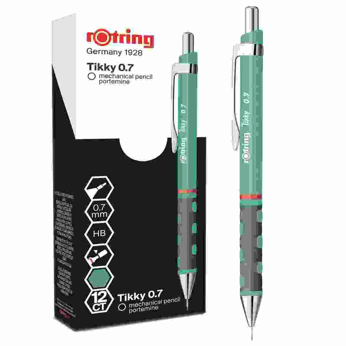 ROTRING Druckbleistift Feinminenstift Tikky 0.7 türkis, Kunststoffgehäuse für ein geringes
