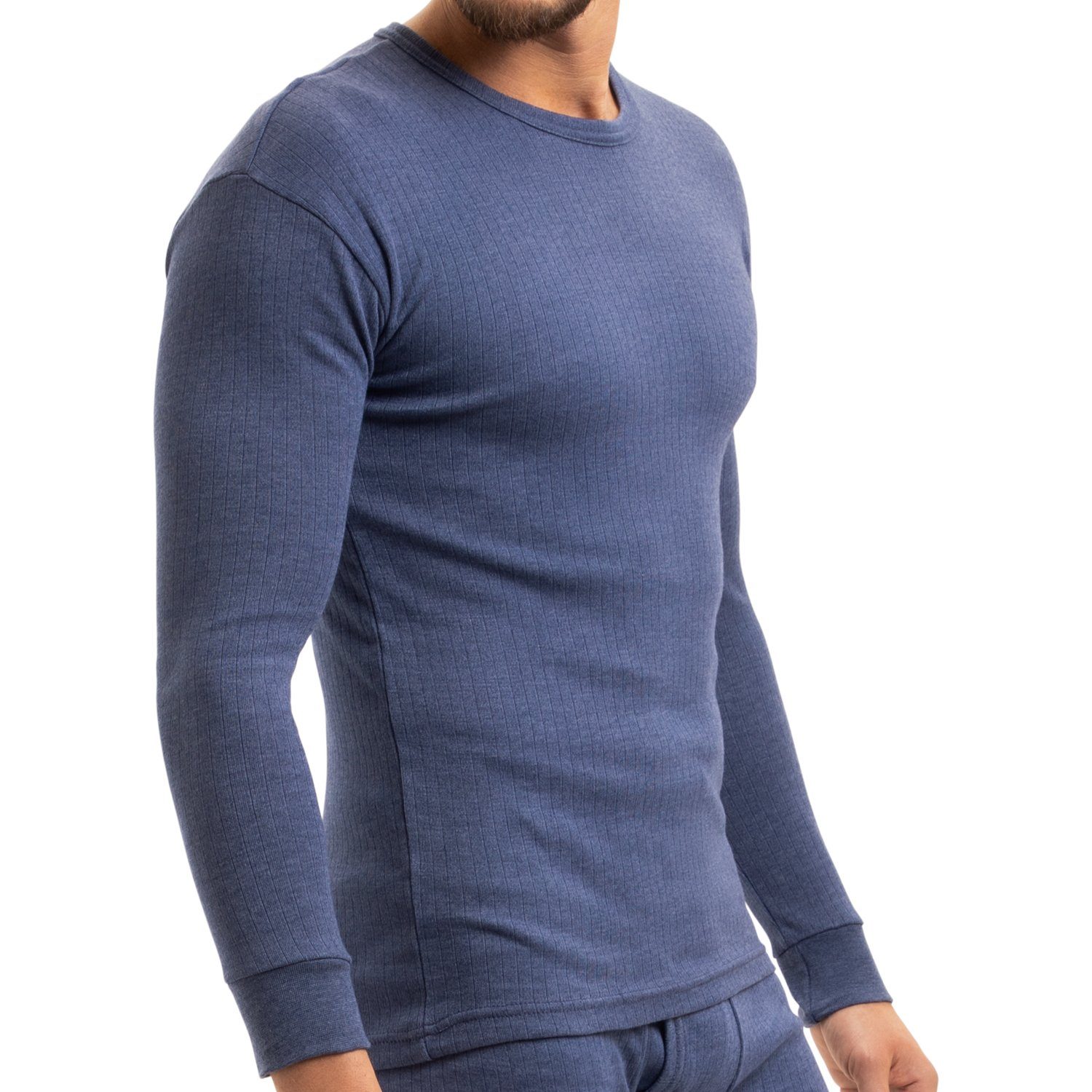 MT Funktionshemd Herren Light Unterhemd Hemd und langarm - Blau Ski- Thermowäsche Thermo