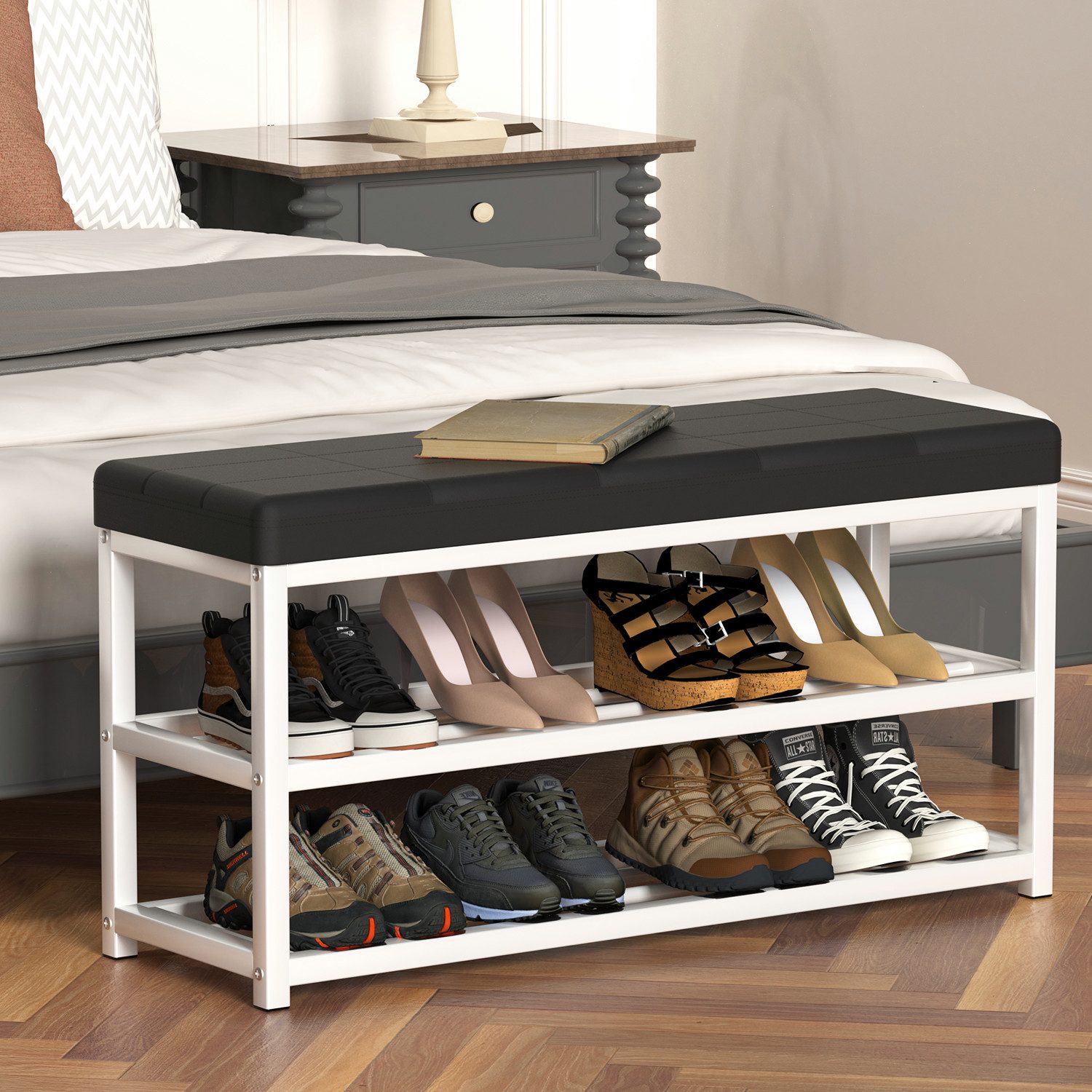 WILGOON Schuhbank Schuhregal offener Schuhschrank mit günstig online kaufen