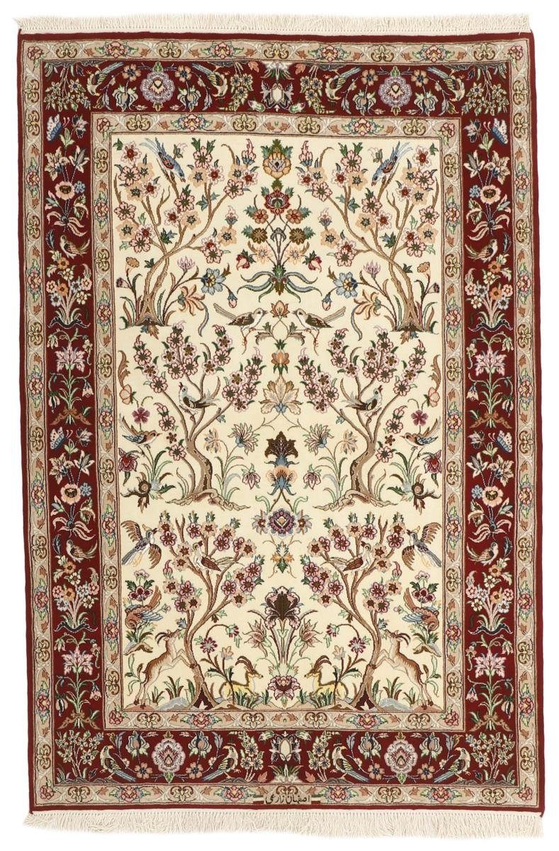 6 Orientteppich Nain Handgeknüpfter Höhe: Perserteppich, Trading, / rechteckig, mm 110x161 Isfahan Orientteppich