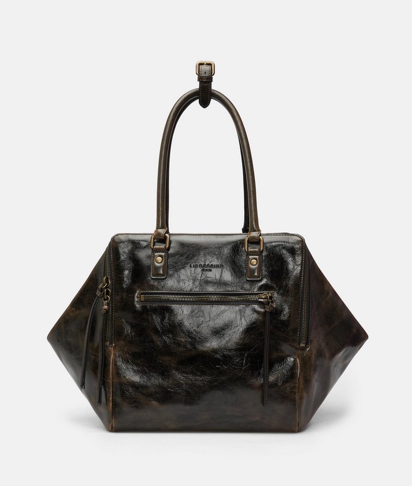 Liebeskind Berlin Schultertasche Archive Kayla Satchel L, Große Schultertasche in Lacklederoptik mit glossy Finish
