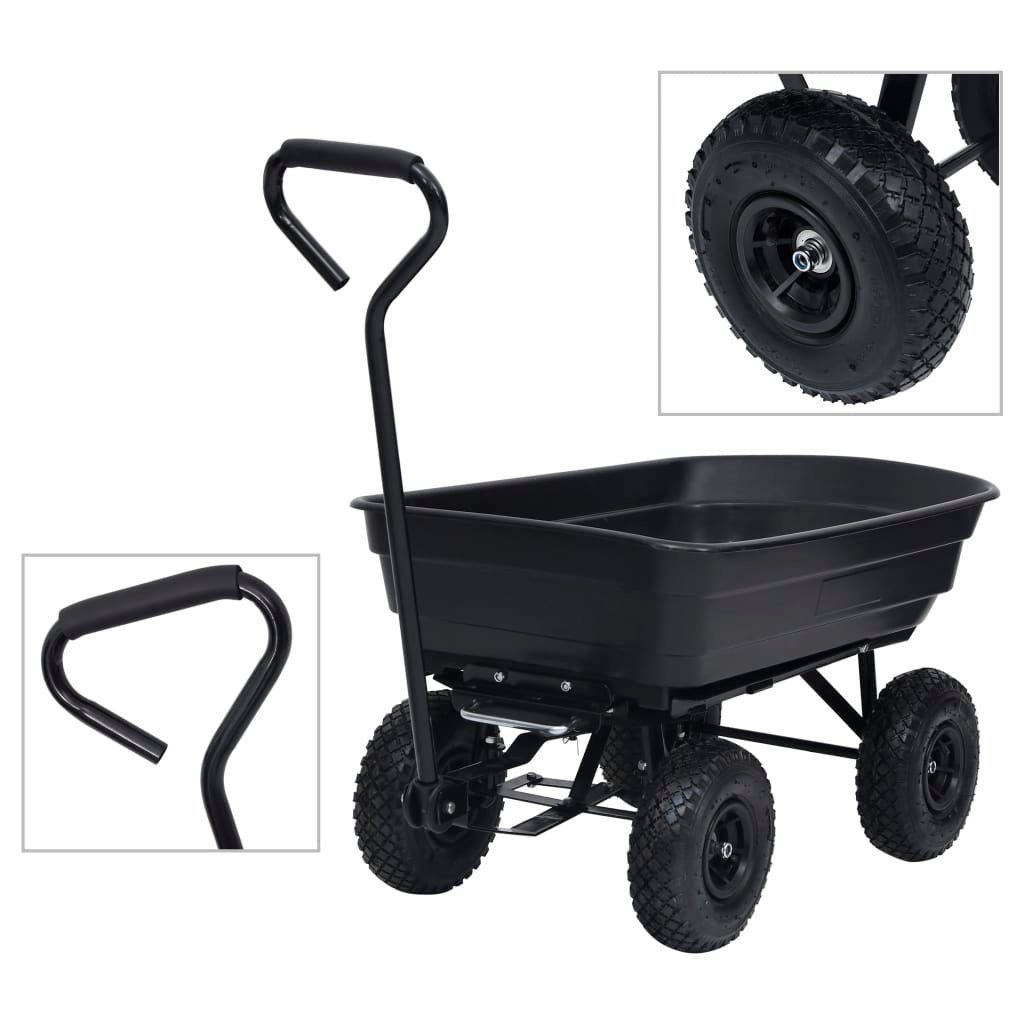 vidaXL Rollwagen »GartenKippwagen 300 kg 75 L Schwarz«, (1 St) online