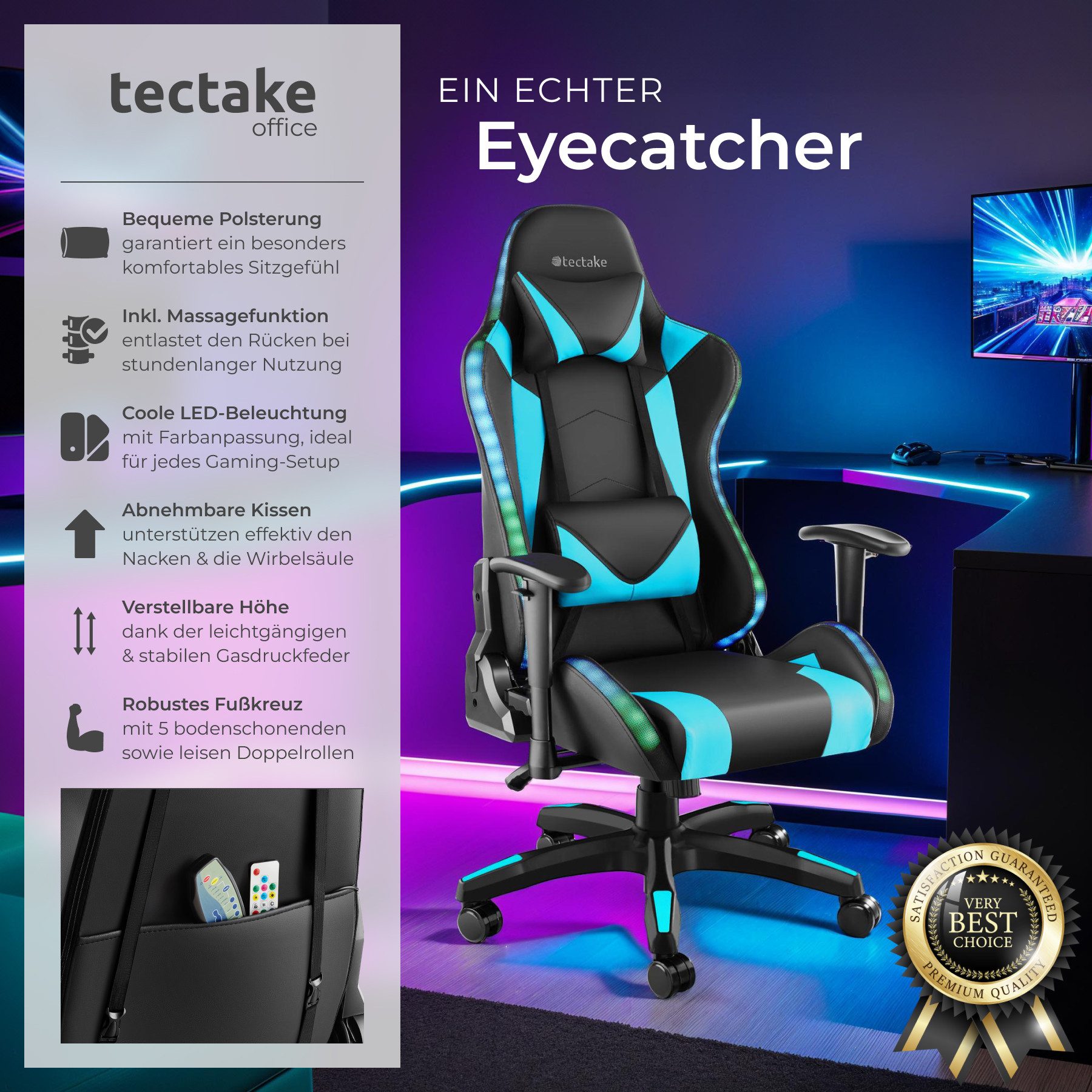 tectake Gaming-Stuhl Gamingstuhl (Set, 1 St), günstig online kaufen