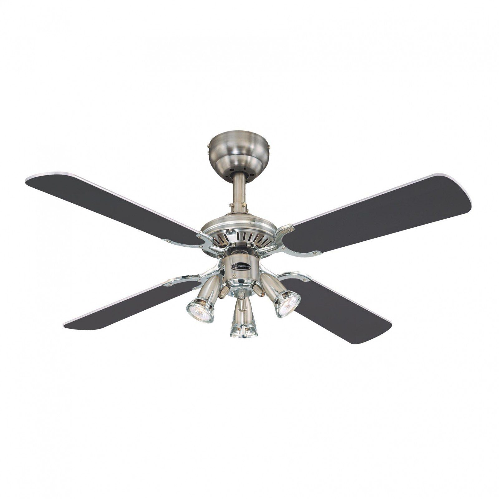 Westinghouse Deckenventilator Deckenventilator Princess Euro Zinn 105 cm mit Leuchte, Mit Zugschnur