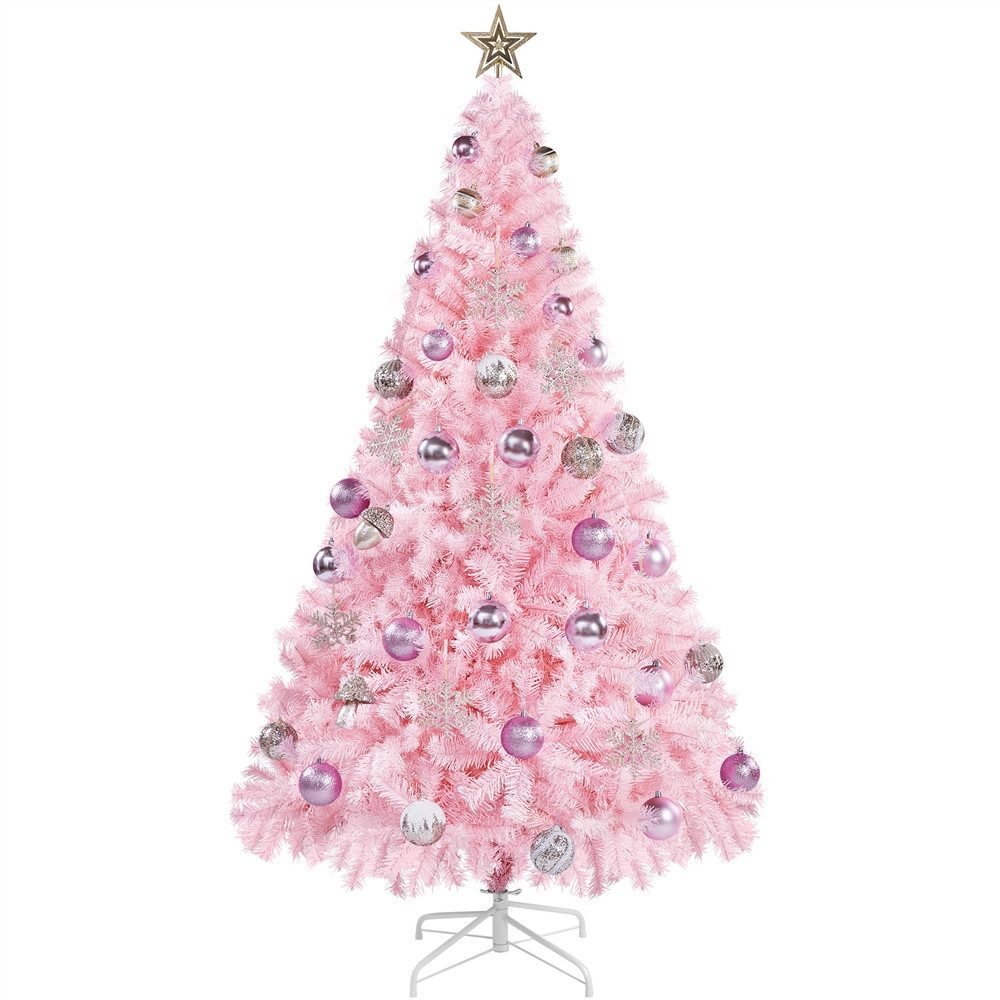 Yaheetech Künstlicher Weihnachtsbaum, 60-228 cm(H) Christbaum PVC Tannenbaum