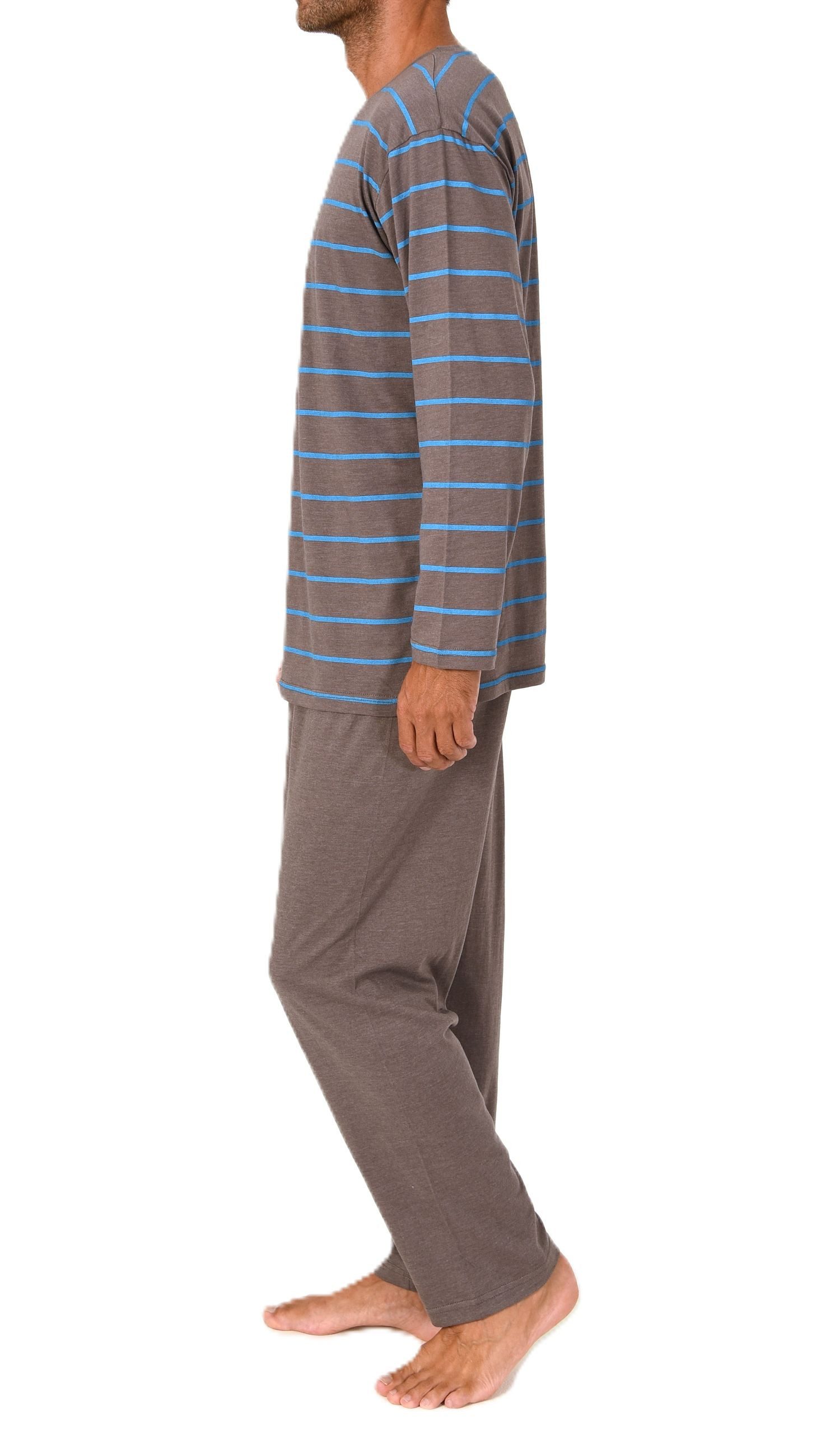 Normann Pyjama Normann Herren langarm Schlafanzug Pyjama in eleganter Strei günstig online kaufen