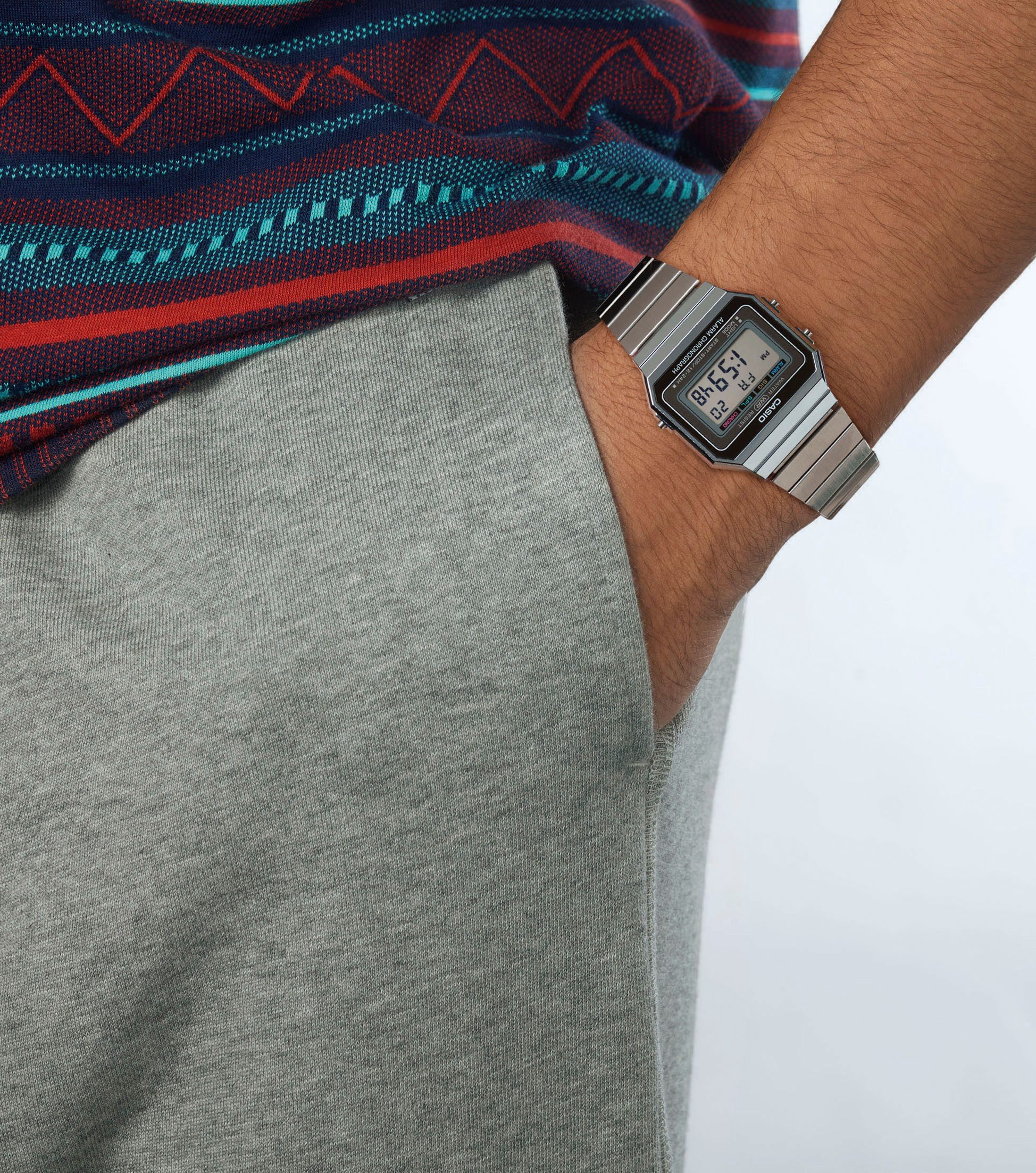 CASIO VINTAGE Chronograph A700WE-1AEF, Quarzuhr, Armbanduhr,Damenuhr,Herrenuhr,Digitaluhr, Edelstahlarmband