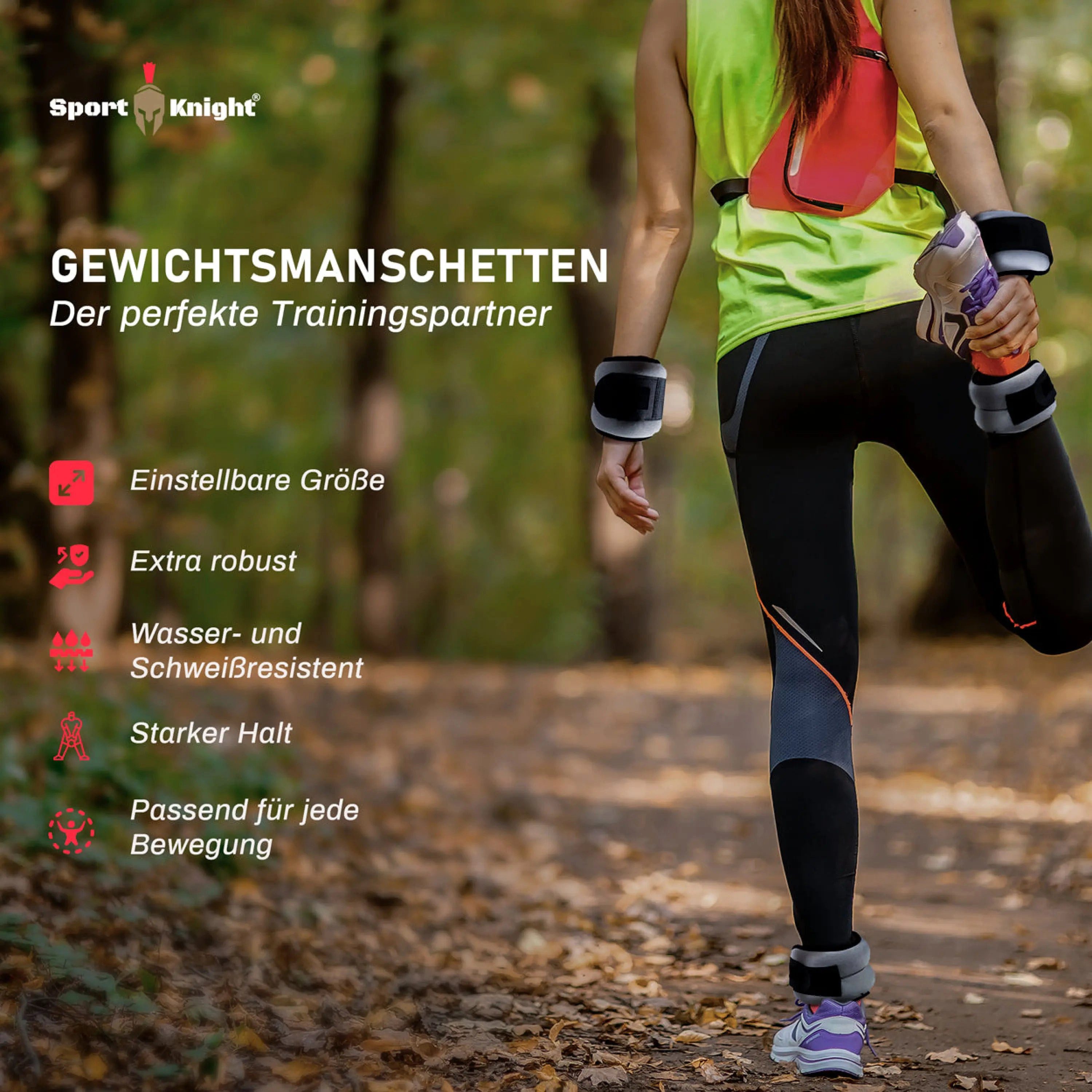 Sport-Knight® Gewichtsmanschette Gewichtsmanschetten, Handgelenk- und Knöchelgewichte, (Gewichtsmanschetten-Set)