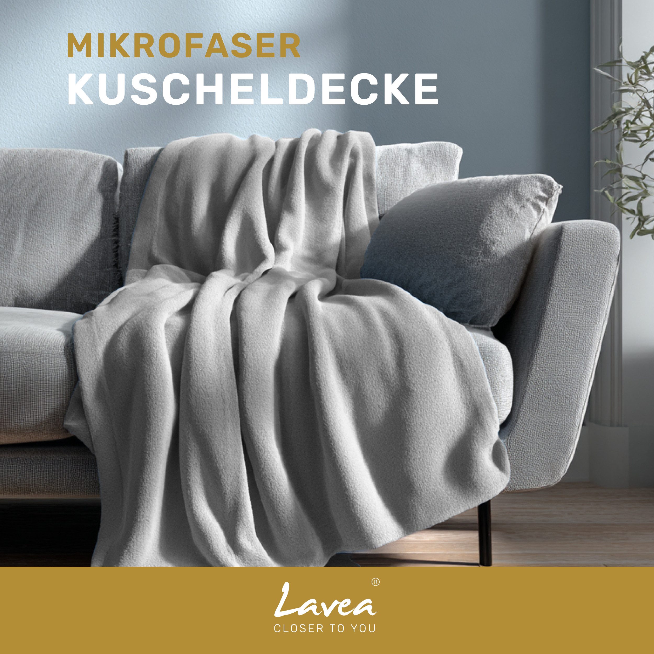 Wohndecke Kuscheldecke, Fleecedecke, Wolldecke flauschig und weich, Lavea, günstig online kaufen